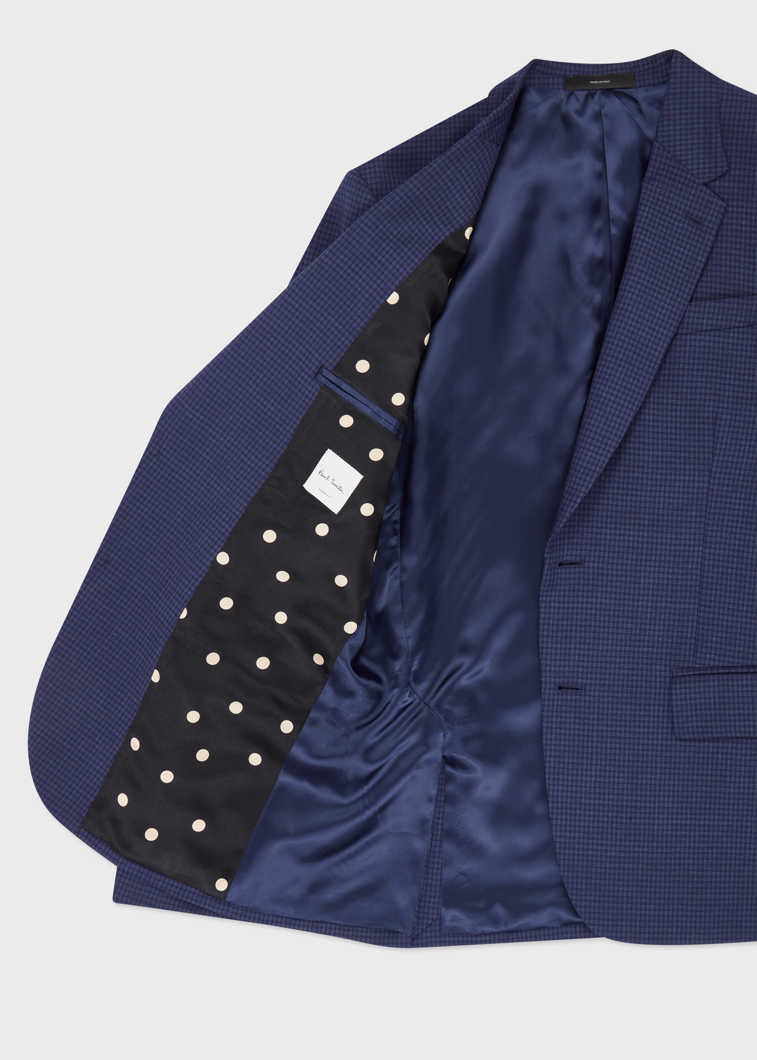 The Soho - Tailored-Fit Blue Gingham Wool Blazer