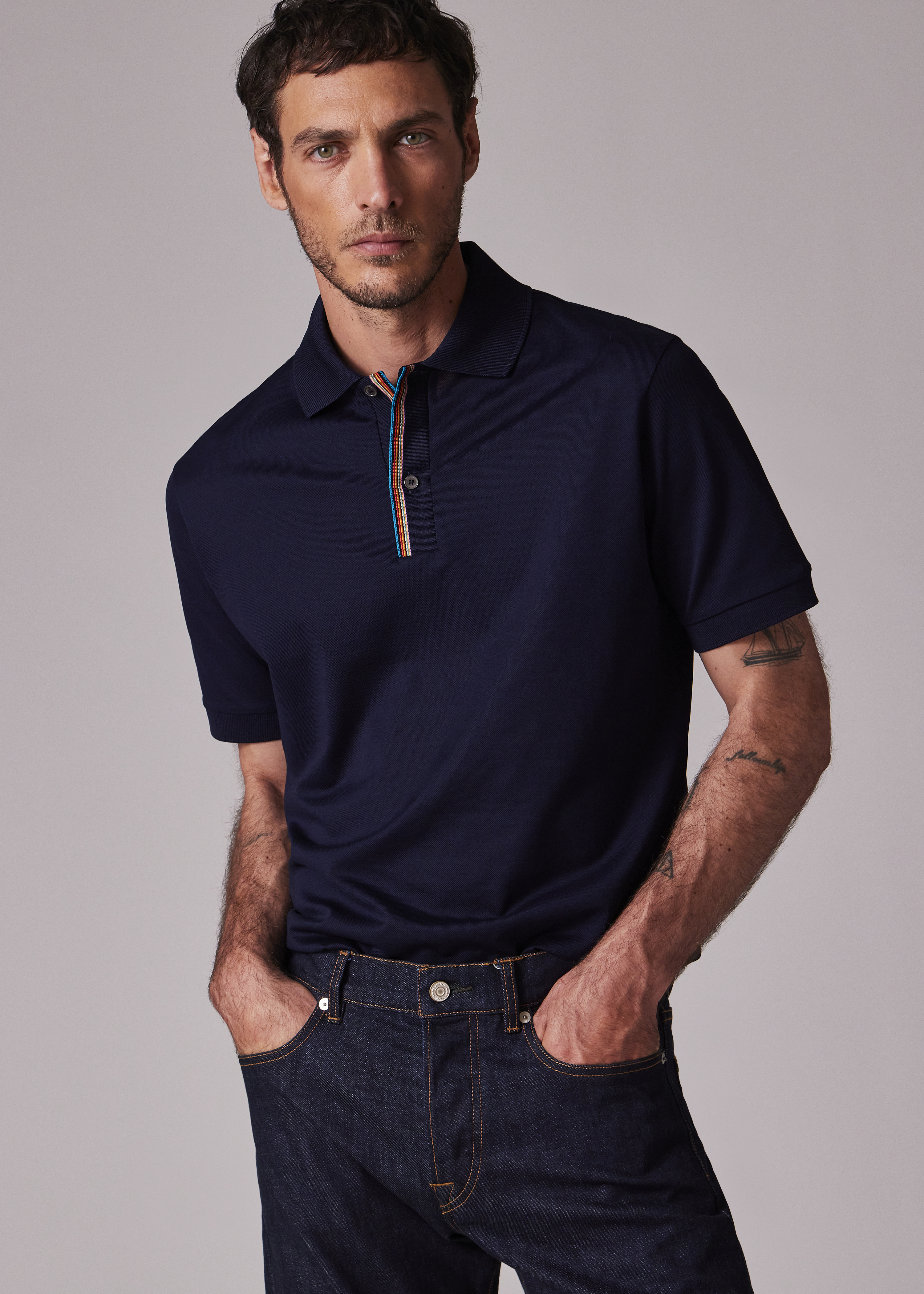 Polo shirt - Navy stripes main image 1
