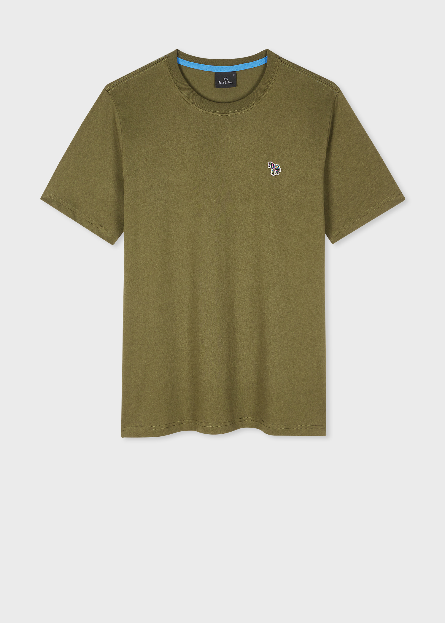 Men's Khaki Organic Cotton Zebra Logo T-Shirt