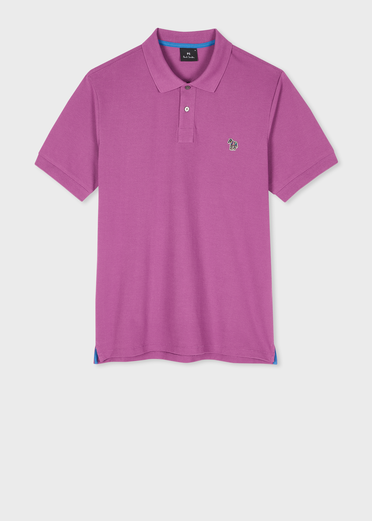 Men's Purple Organic Cotton Zebra Polo Shirt