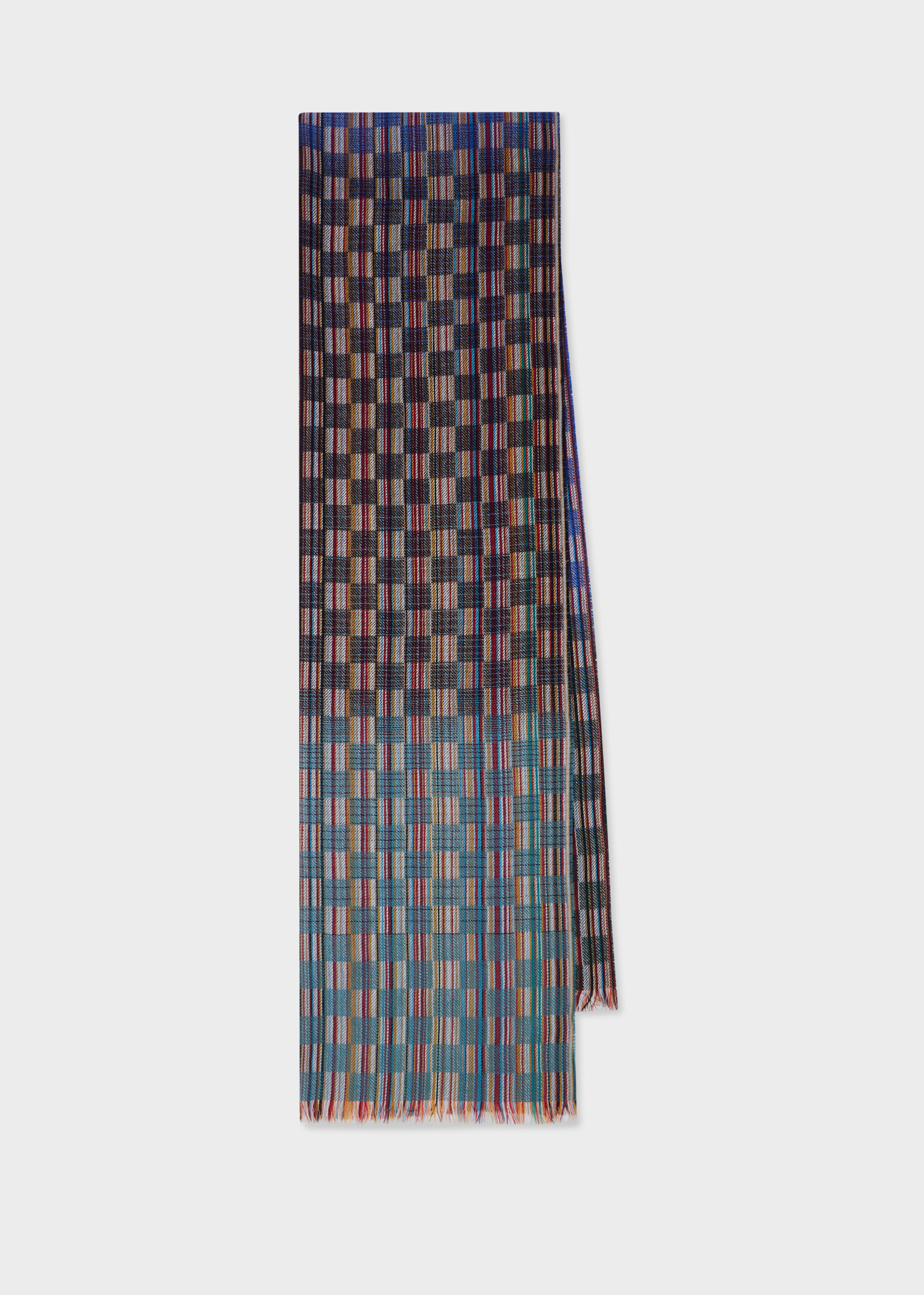 スカーフ PS PAUL SMITH Woman Scarf Blue W1A250MN064 47 Ps Paul Smith Outlet: Scarf woman - Blue | Ps Paul Smith