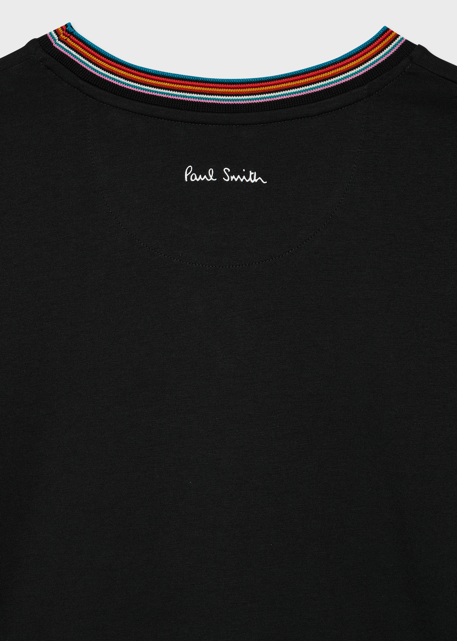 Women's Black 'Signature Stripe' Crew Neck T-Shirt