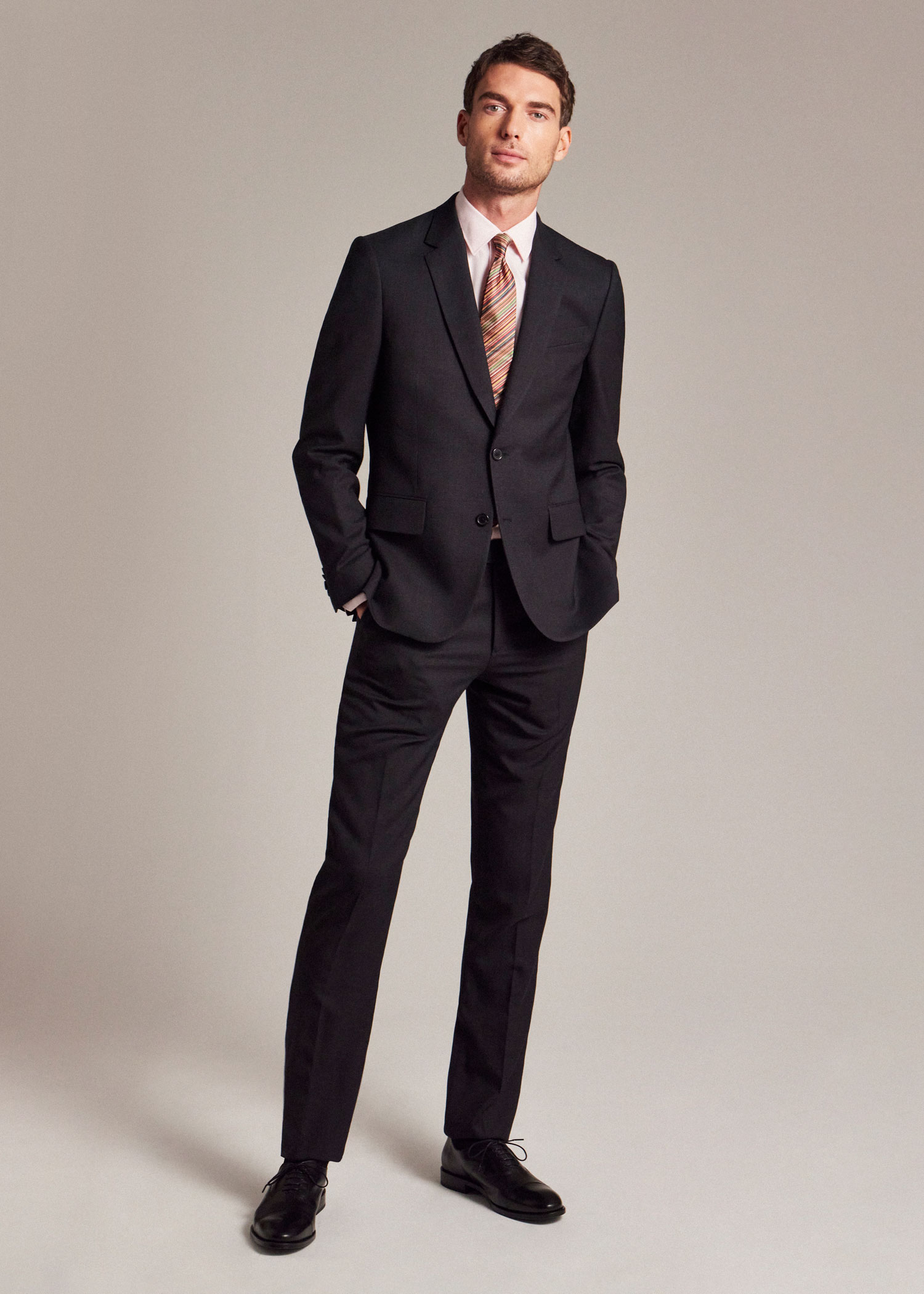 The Soho - Men's Tailored-Fit Charcoal Grey Wool 'A Suit To Travel In'