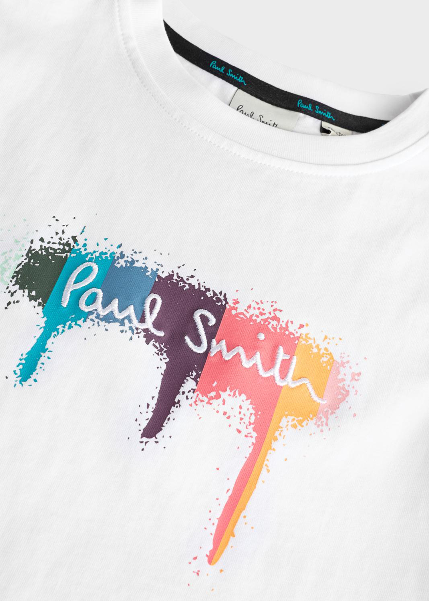 【Paul Smith】Tシャツ Watercolour Stripe プリント ブラック PS Paul Smith Watercolour Stripe T-Shirt | Liberty