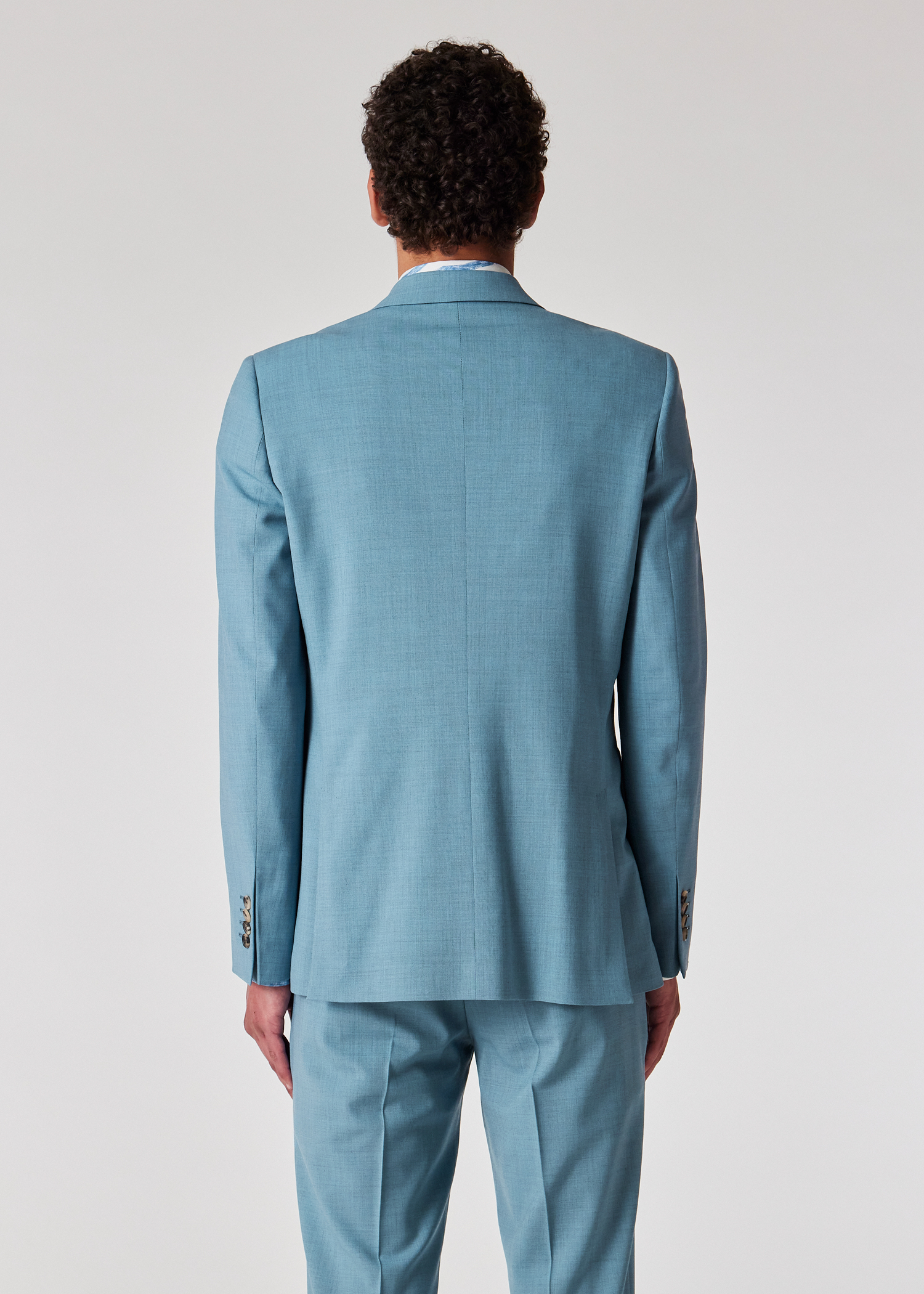 The Brierley - Blue Marl Overdyed Stretch-Wool Suit