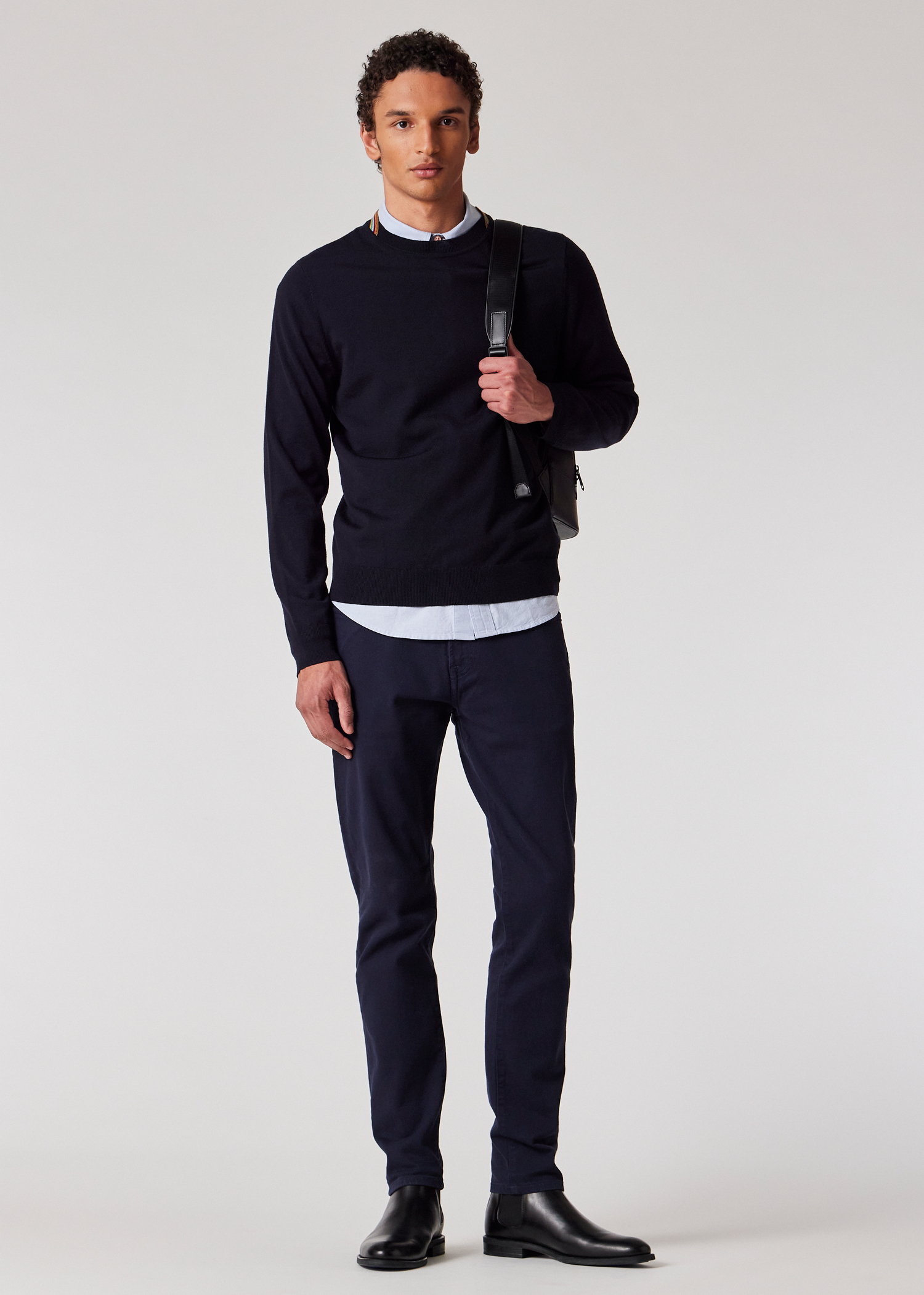 Tシャツ・カットソー Paul Smith FW24 STRIPED SHIRT (M2R-948Y-N22145_53) Men's Green And Blue Stripe Cotton T-Shirt