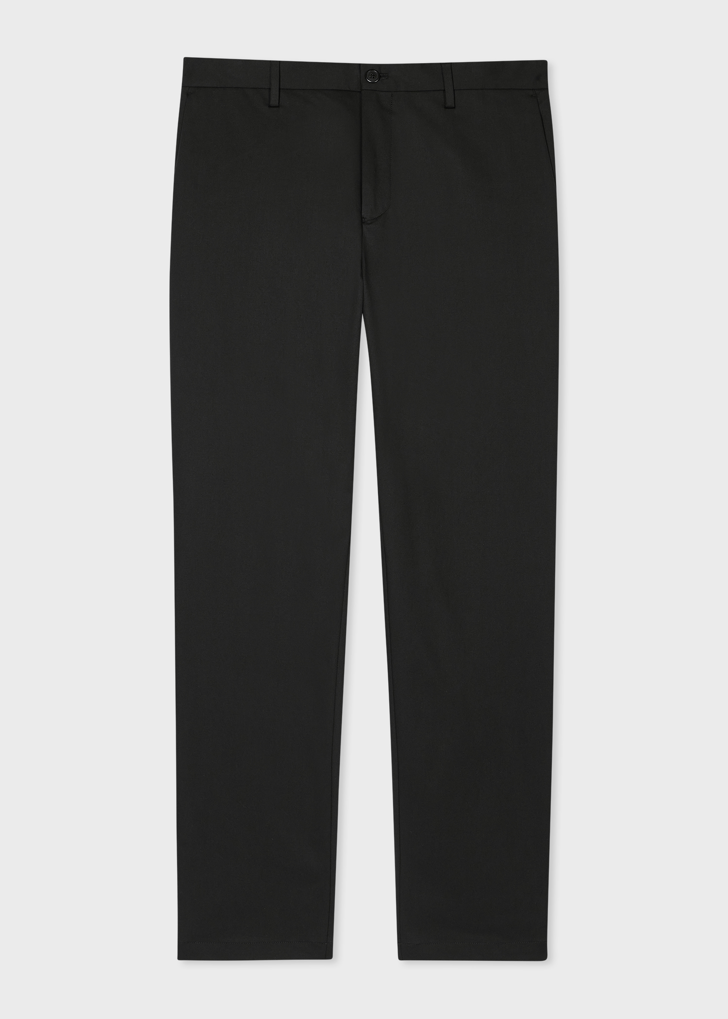 Men's Black Fine Cotton-Twill Chinos