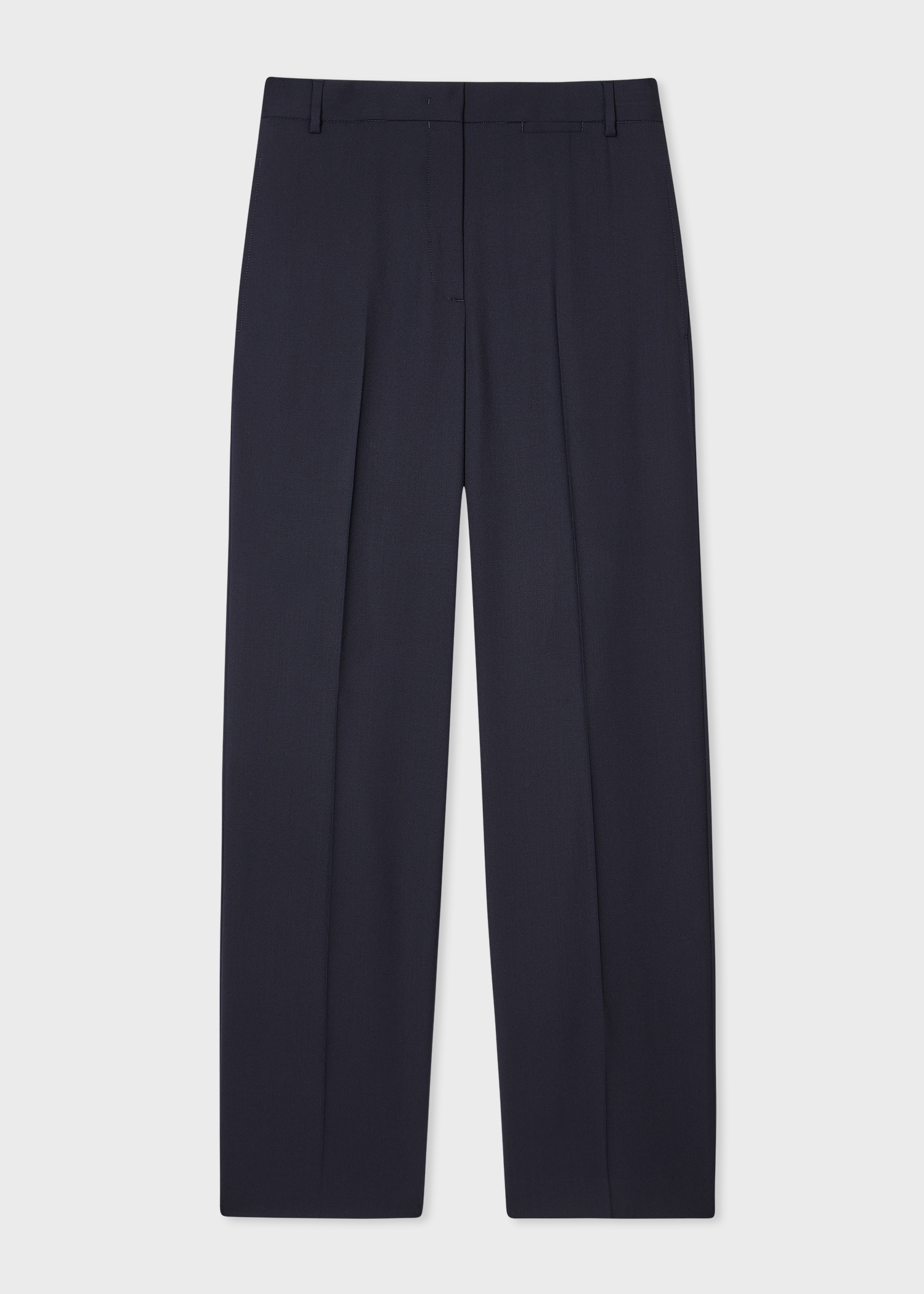 パンツ PAUL SMITH Women Straight Pants W1R 255T N00001 49 Blue Women's Pale Blue Linen Wide Leg Drawstring Trousers