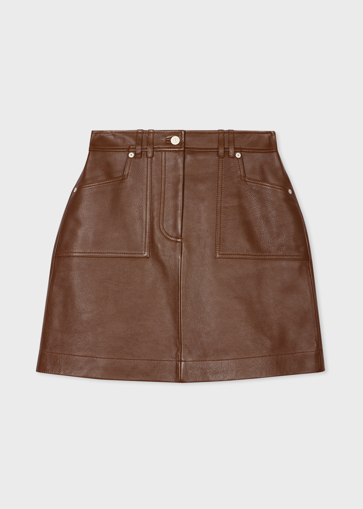 Women s Brown Leather Skirt