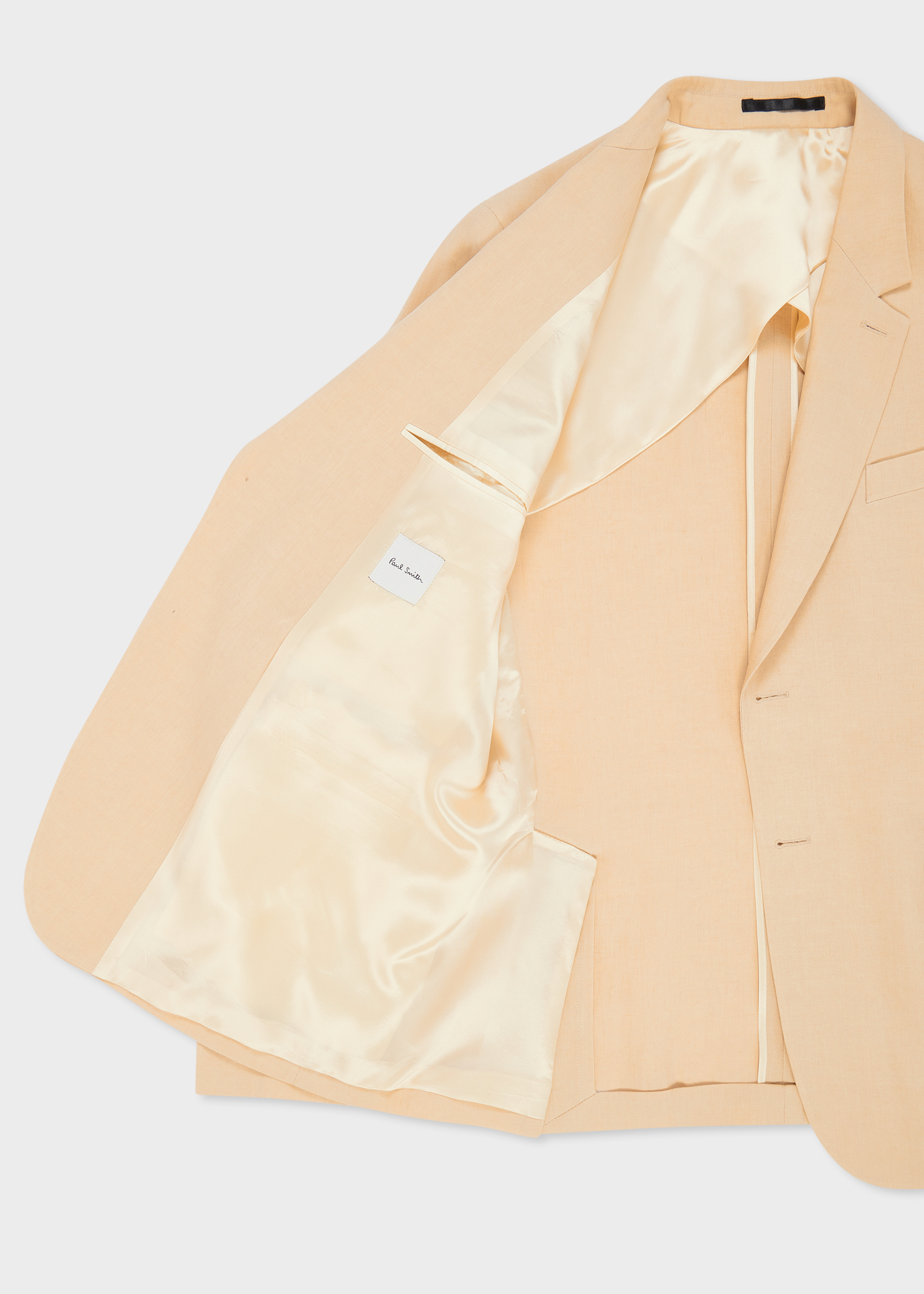 Beige Linen Buggy-Lined Blazer