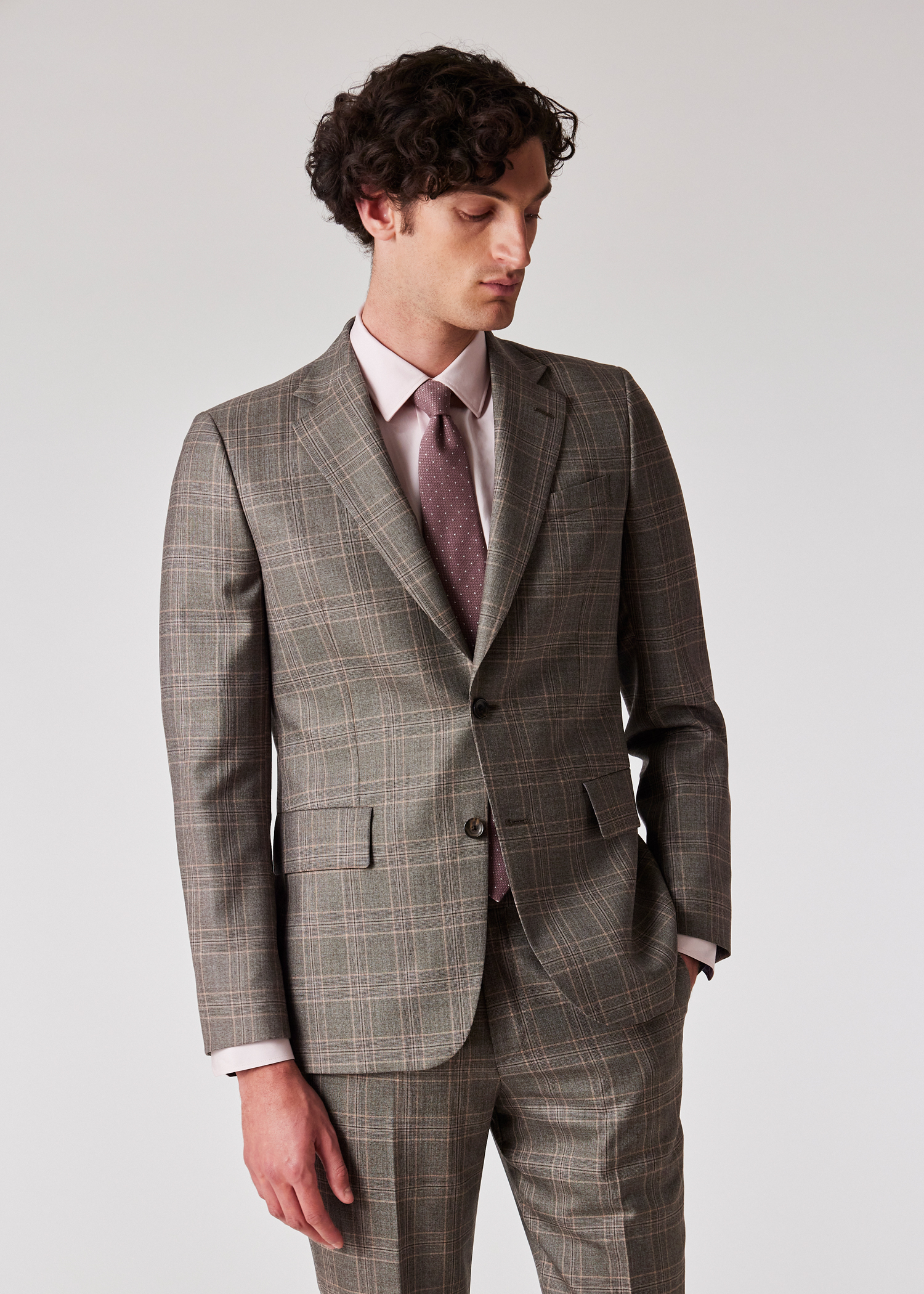 The Brierley - Light Brown Check Wool Suit