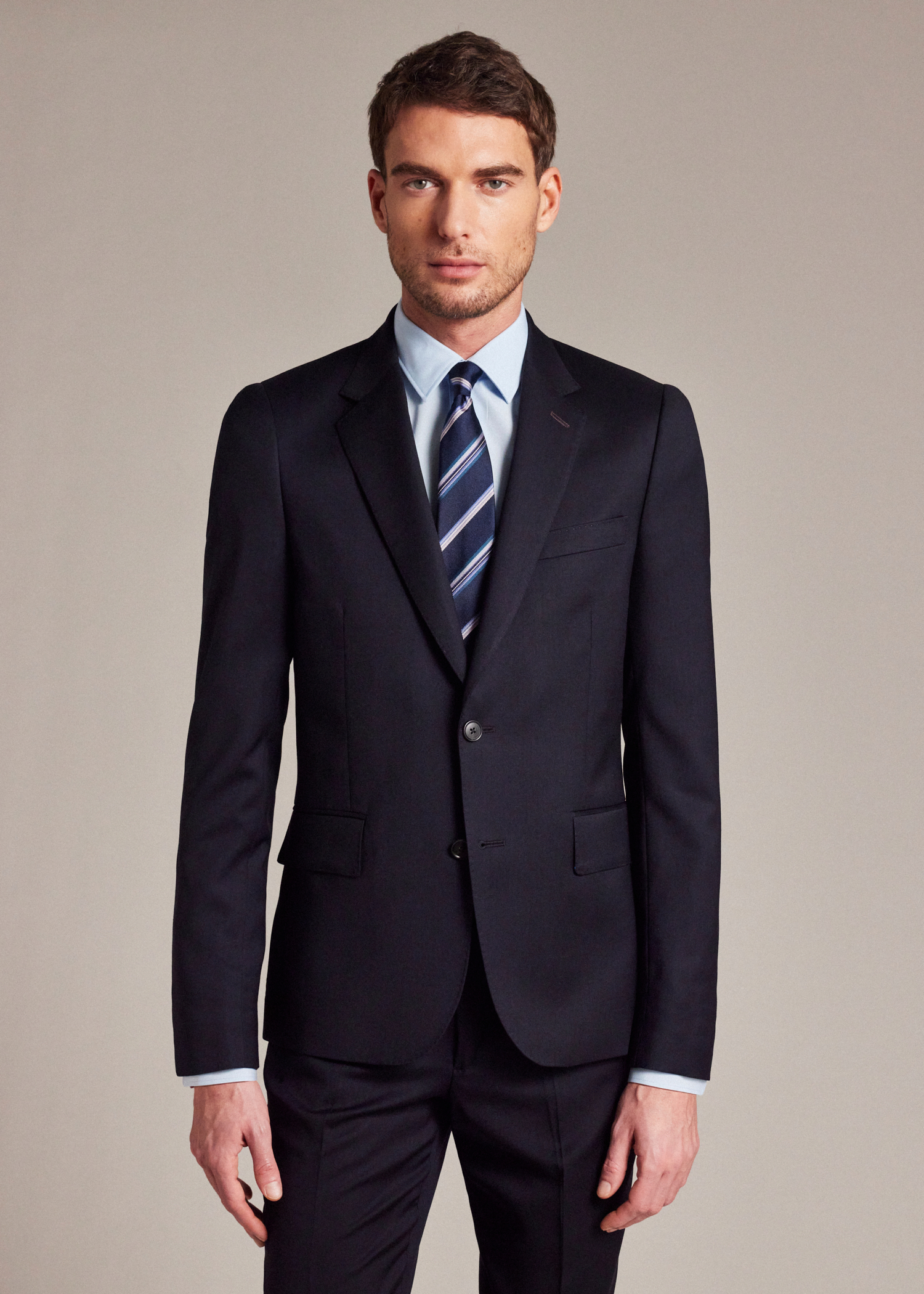 Paul Smith Tailored-Fit Black Wool Twill Two-Button Suit | King's Cross