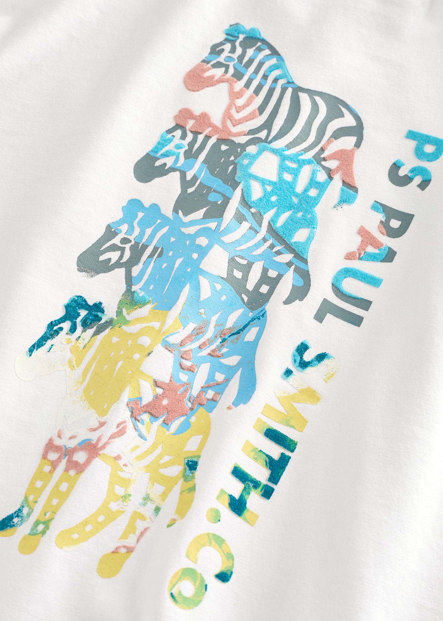 2-13 Years White 'Stacked Zebra' Print T-Shirt