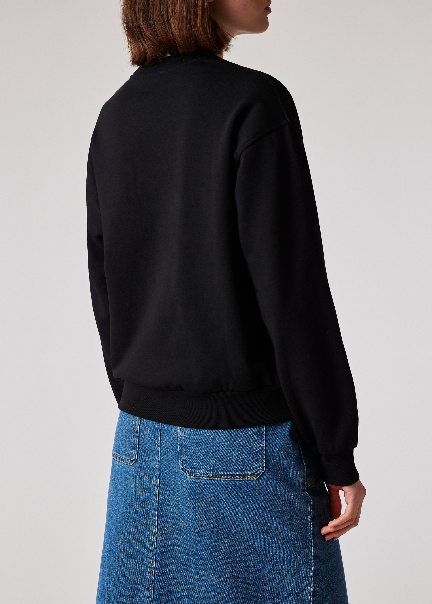 VIP【関税送料無料】希少 Paul Smith Crew Neck Pullover Women's Black 'Swirl' Logo Sweatshirt