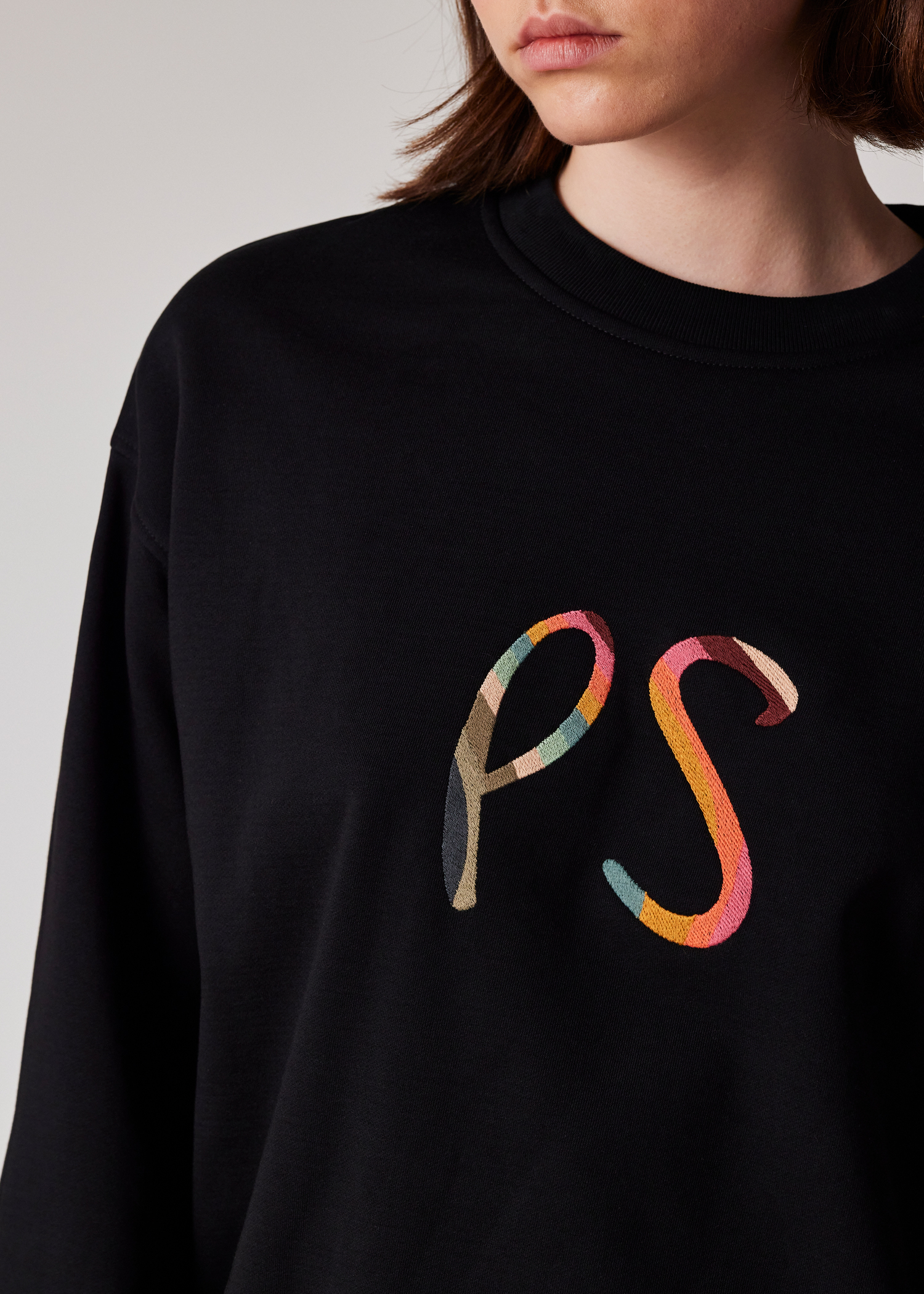 Women's Black 'Swirl' Logo Sweatshirt