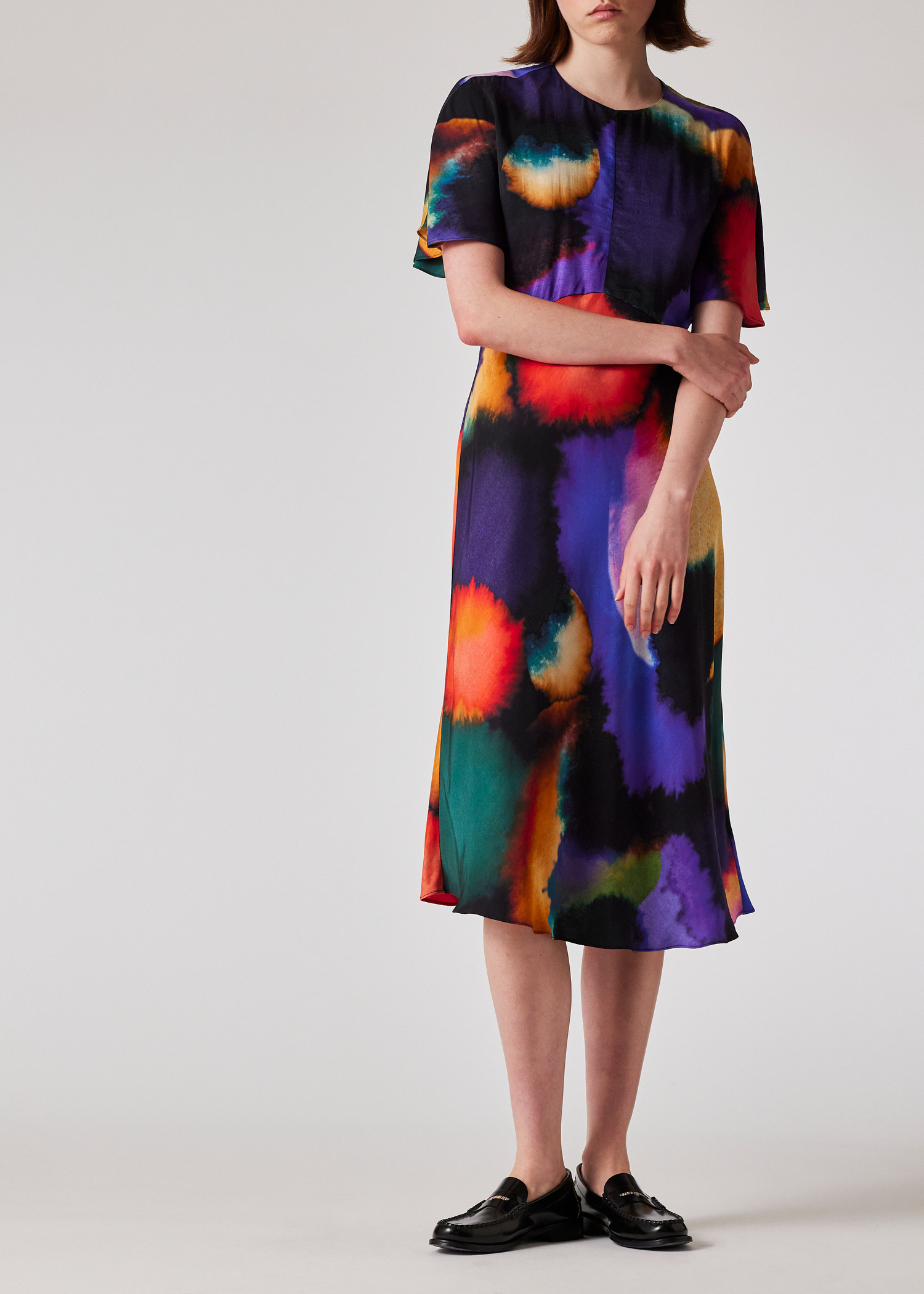knee length dresses for ladies Paul Smith Women's Blue Midi Shirt Dress W2R 606D P31186 Col 47 – Izzi of  Baslow main image 0