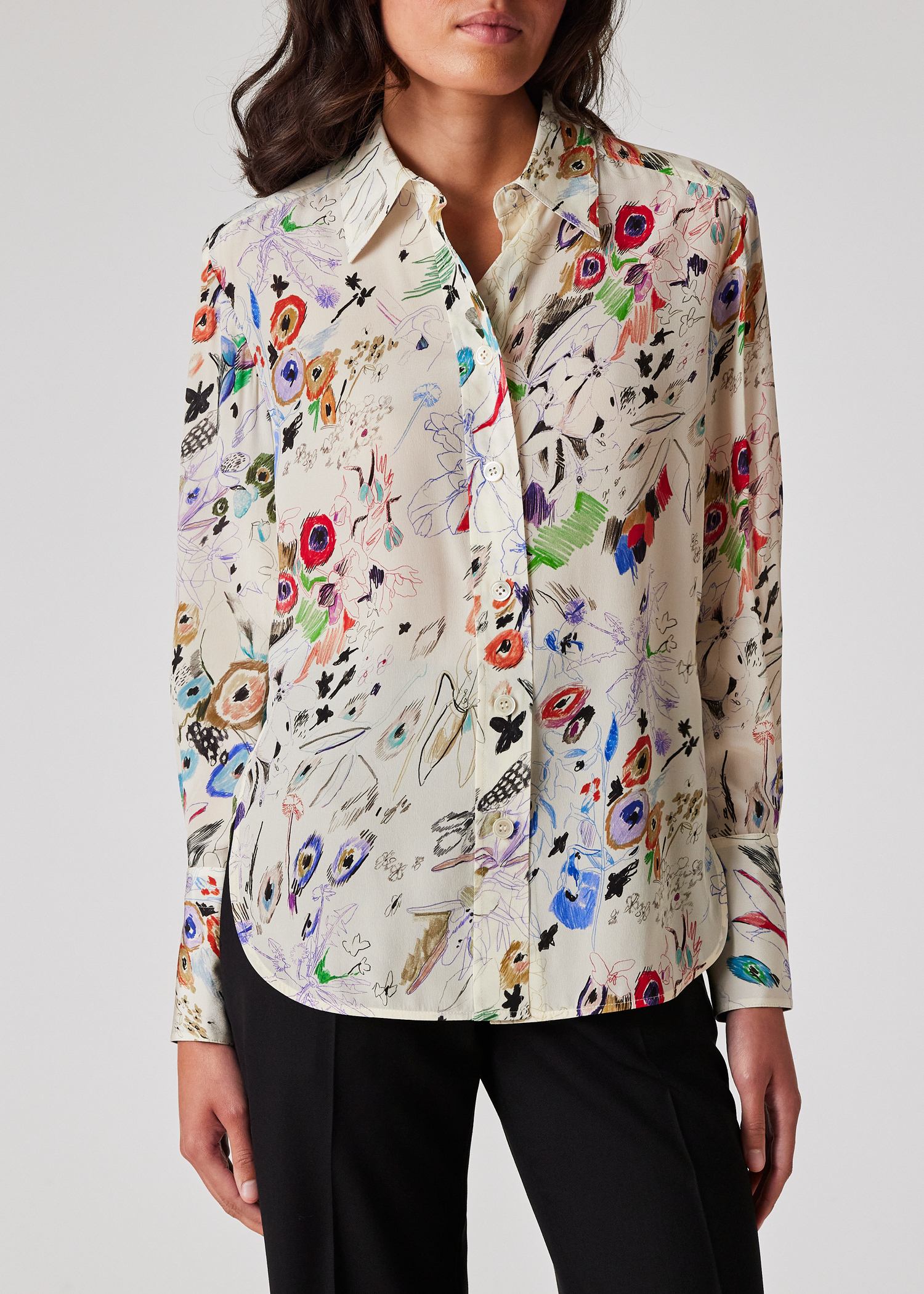 Paul Smith Women's 'Sketchbook Botanical' Silk Shirt | King's Cross