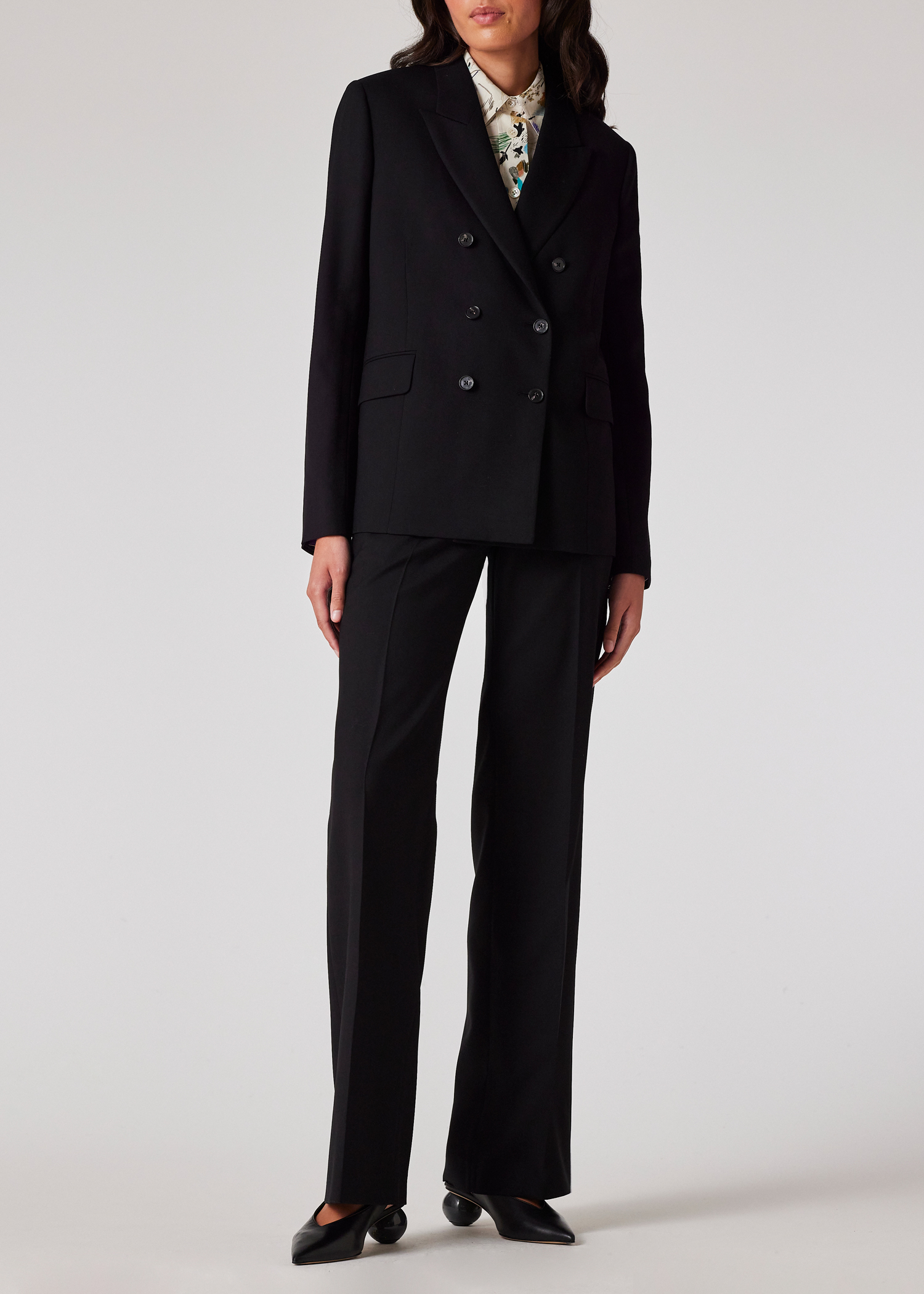 Women's 'A Suit To Travel In' - Black Wool Double Breasted Suit