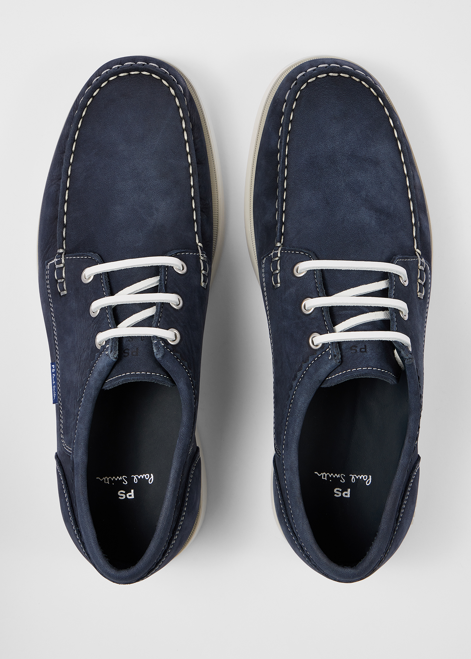 Men s Navy Suede Pebble Boat Shoes