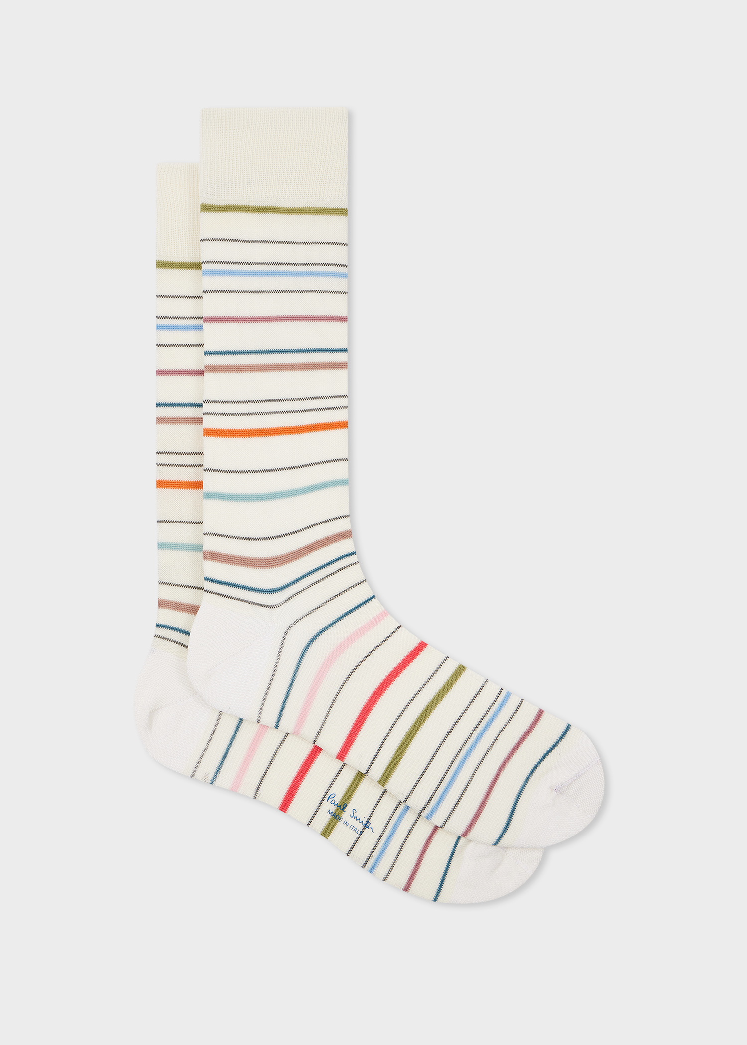 Ivory 'Pencil Stripe' Socks