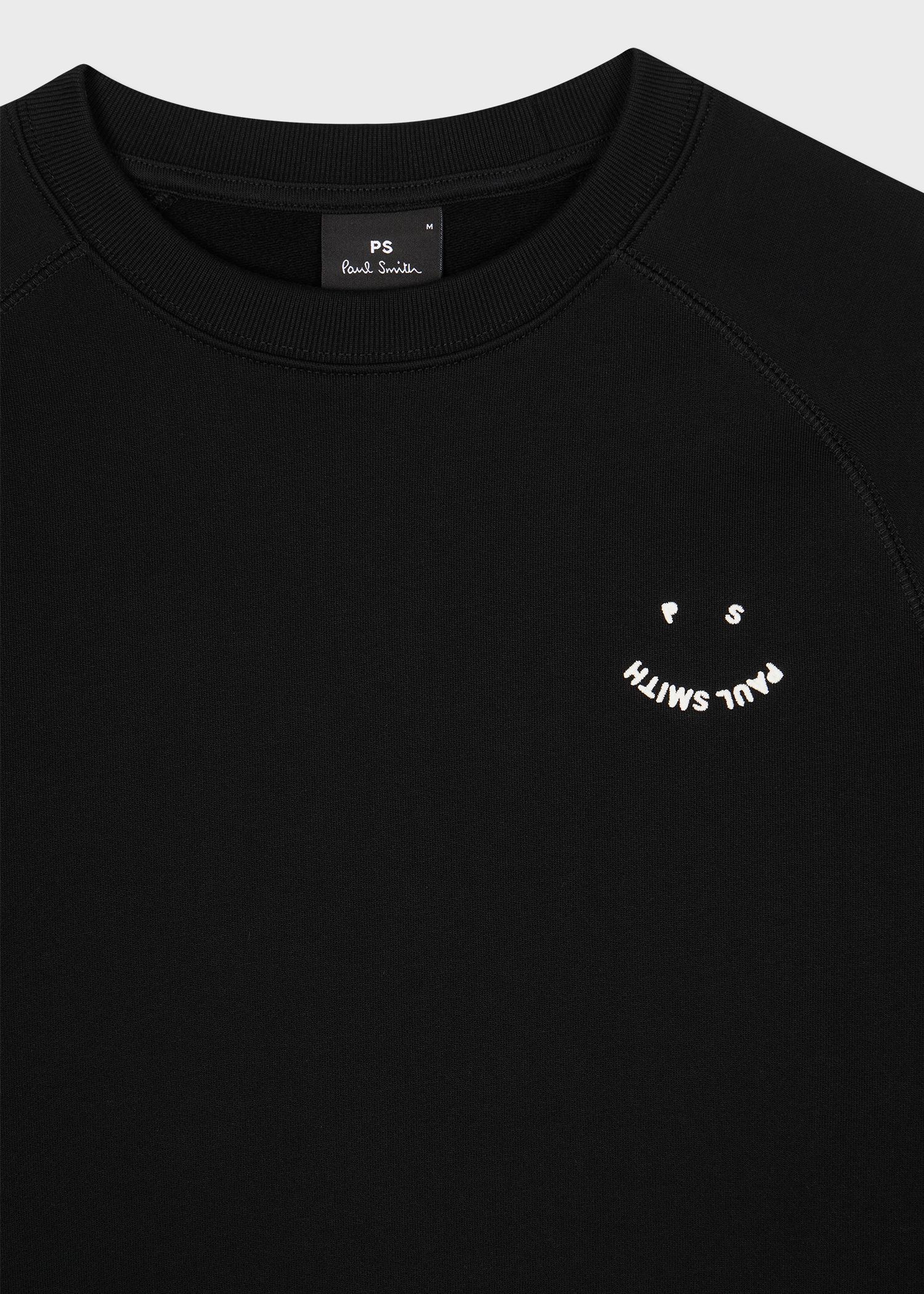 PS Paul Smith Black 'Happy' Embroidery Sweatshirt | King's Cross