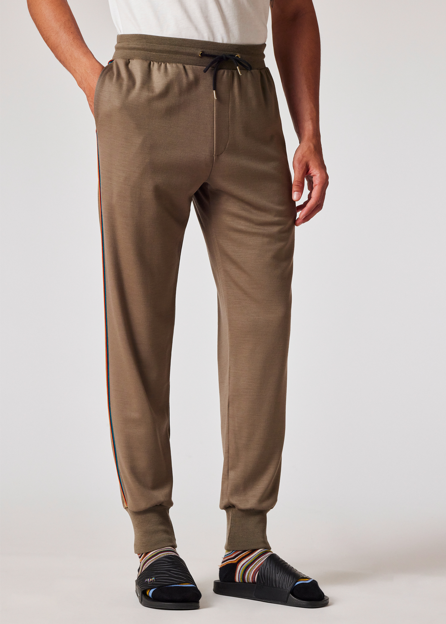 Brown khaki joggers on sale