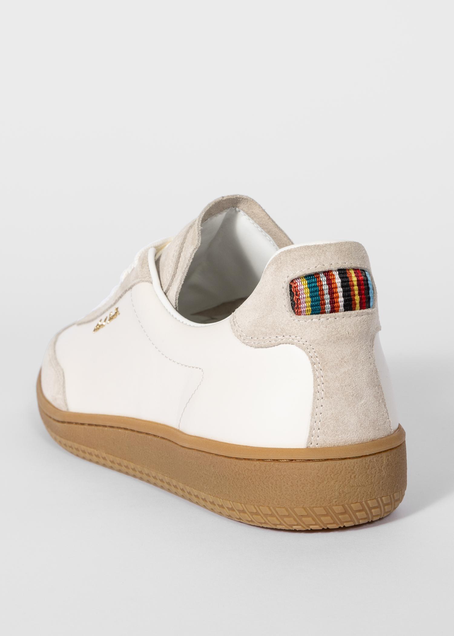 Men's White Leather 'Como' Trainers