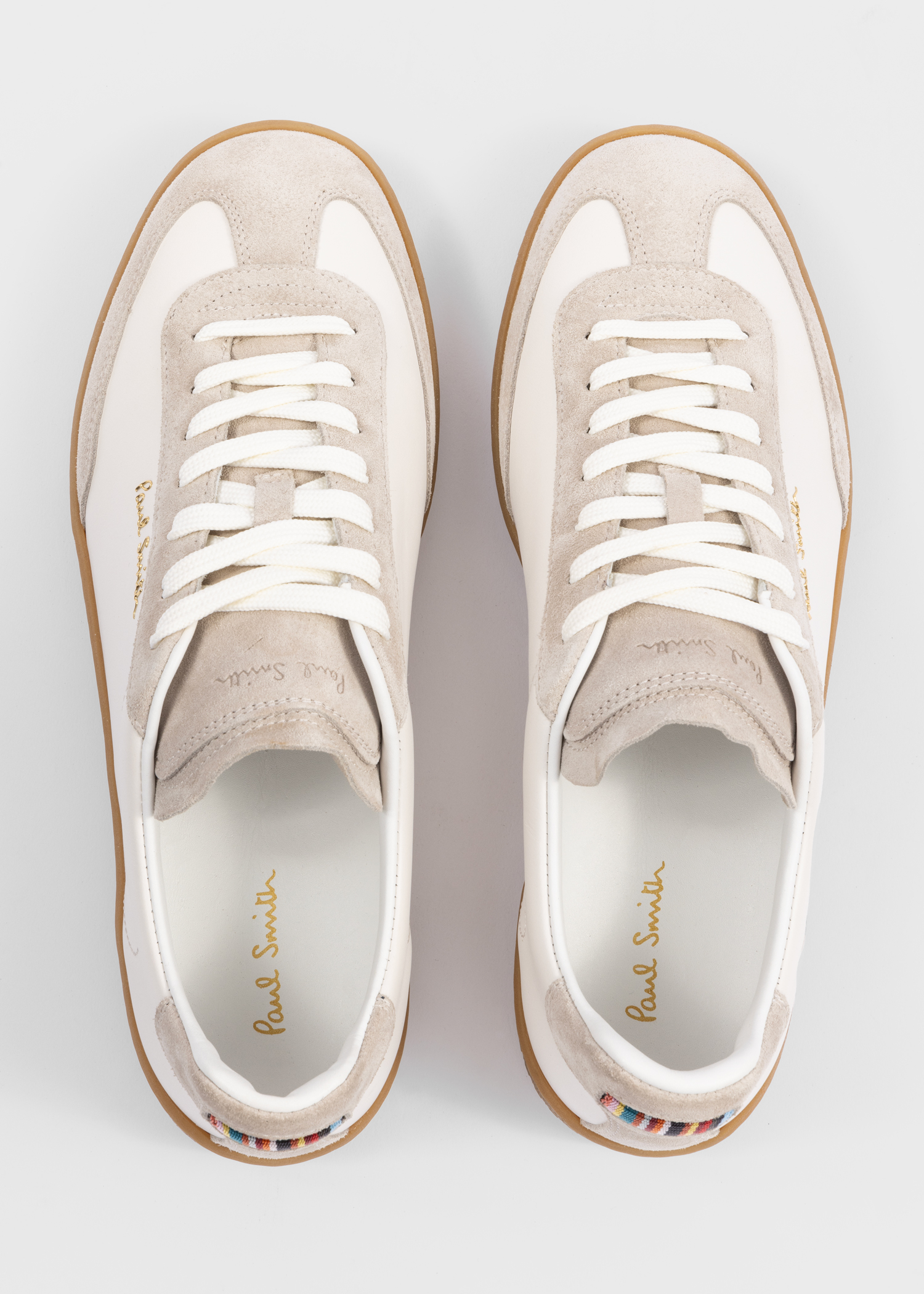 Men's White Leather 'Como' Trainers