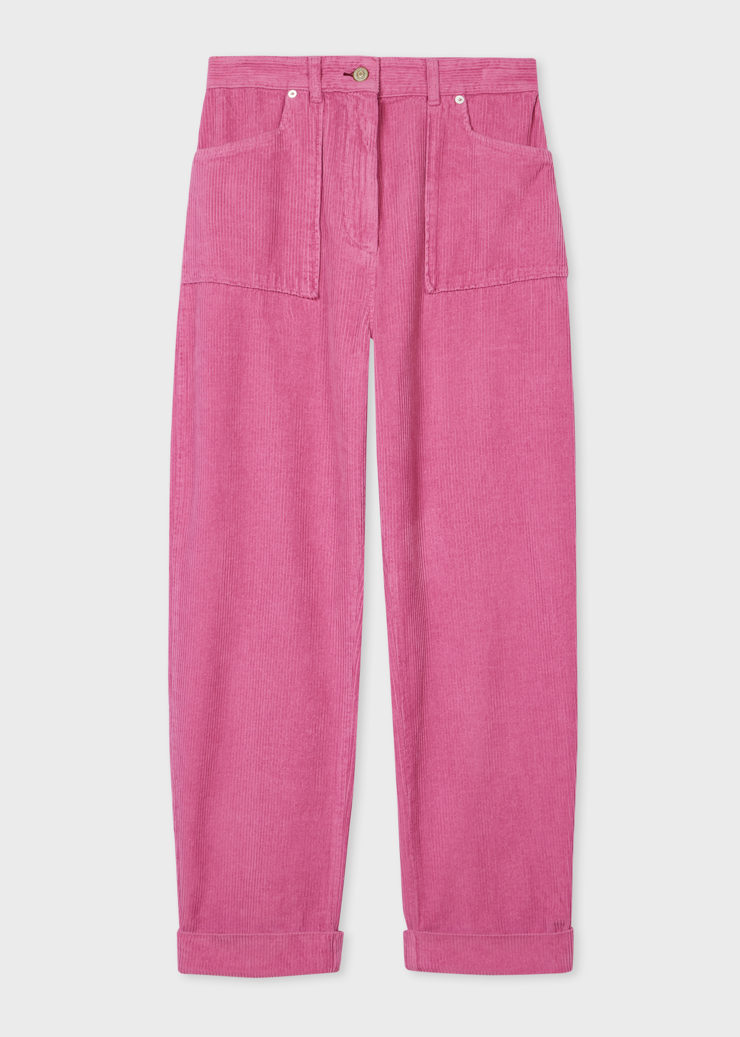 Samantha Scallop Pant - Pink Corduroy