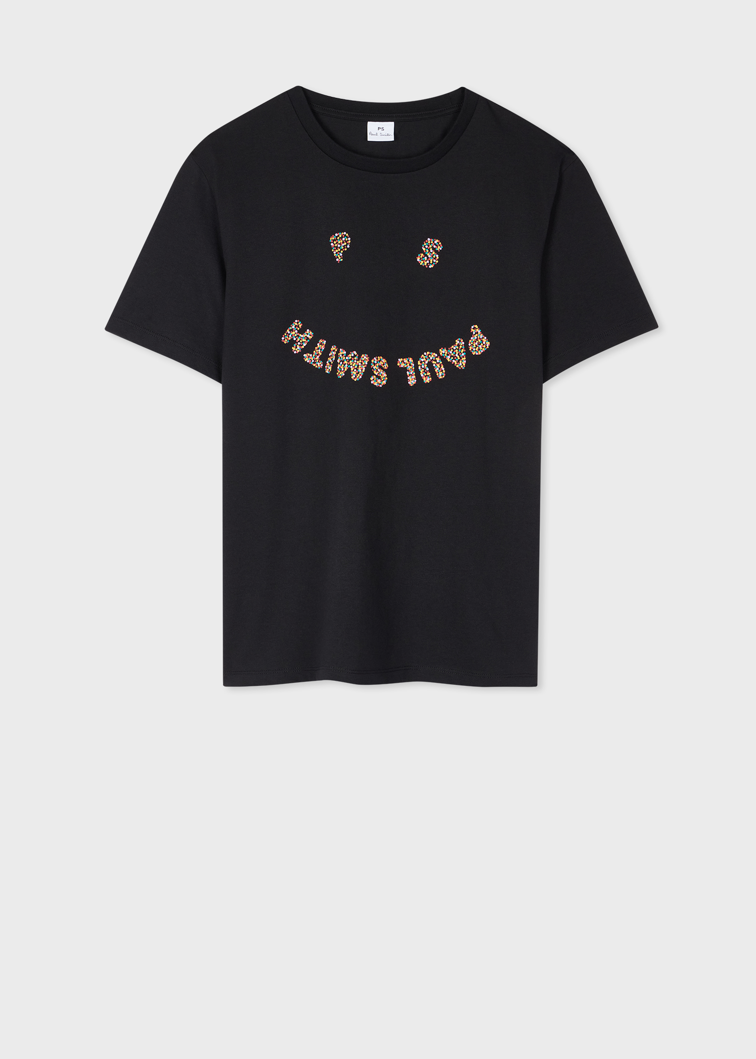 Men's White Cotton Zebra Logo T-Shirt
