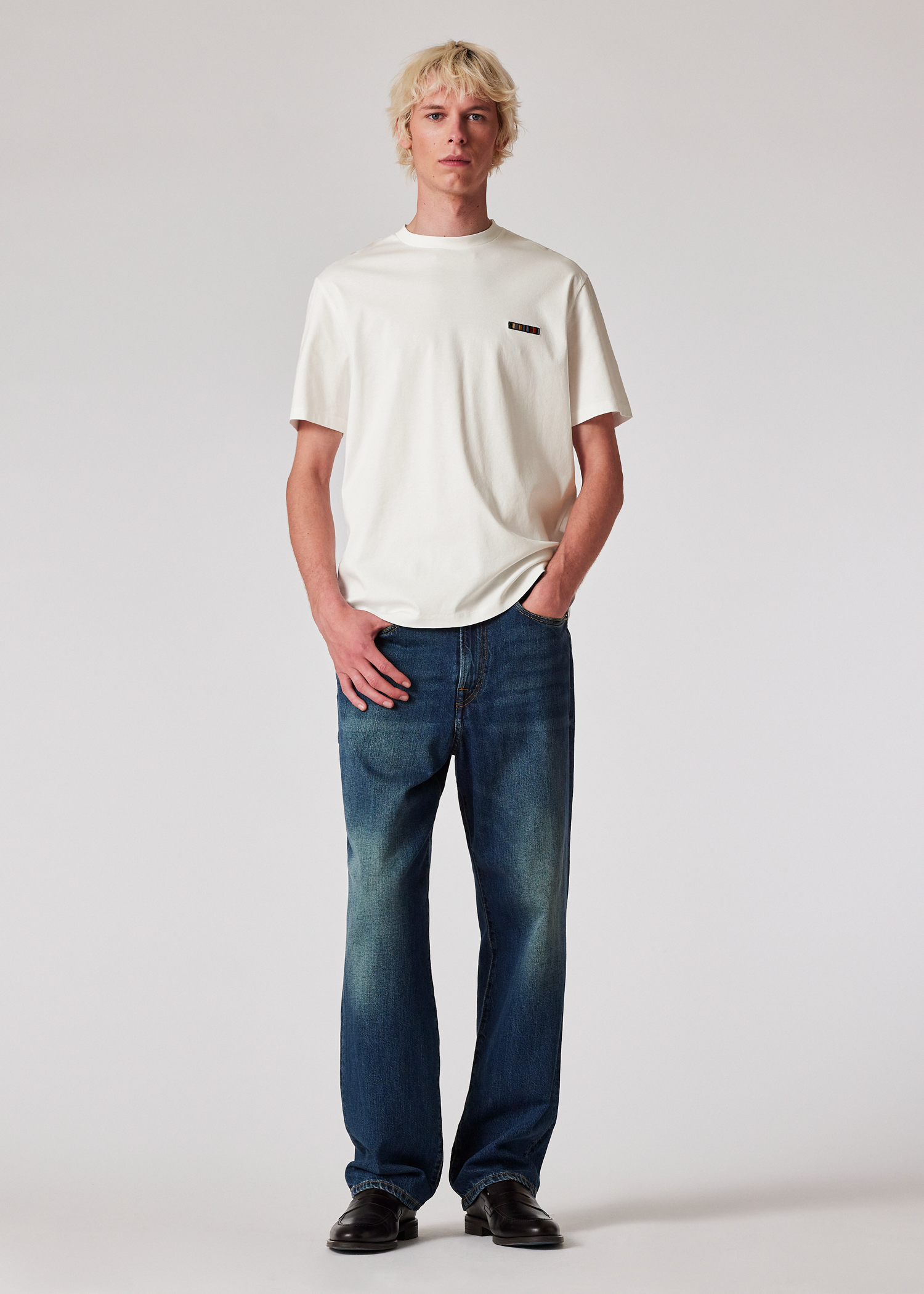 Paul Smith Ecru 'Signature Stripe' Logo T-Shirt | King's Cross