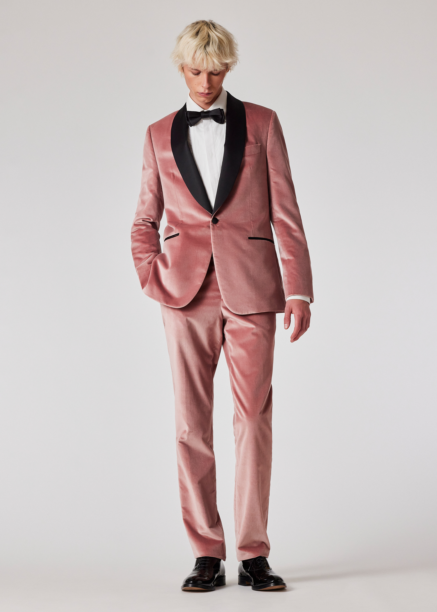 Dusty Pink Velvet Evening Suit