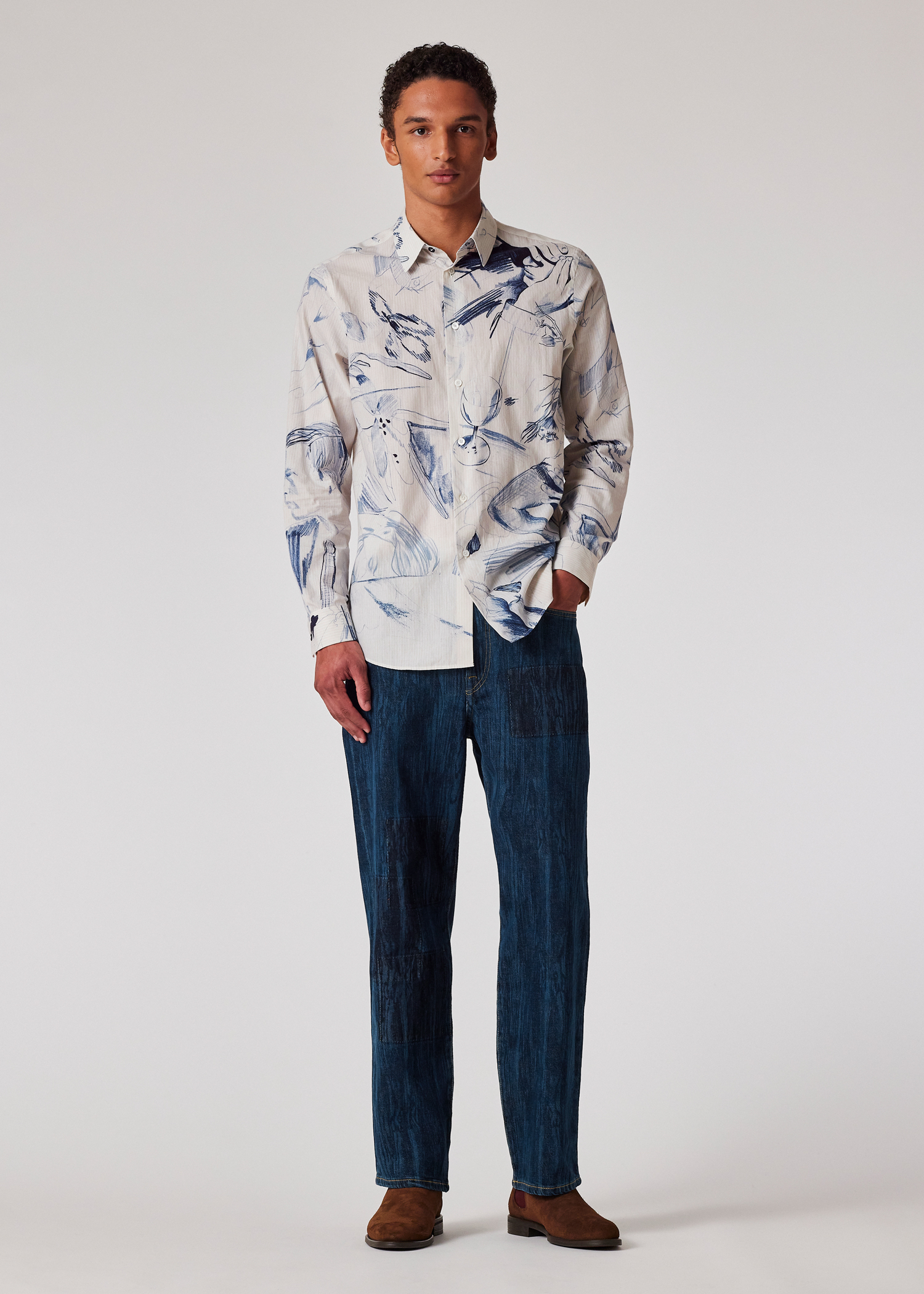 PaulSmith 13AW TRIANGLE PRINT SHIRT drF5B-m27176105448 トップス 
