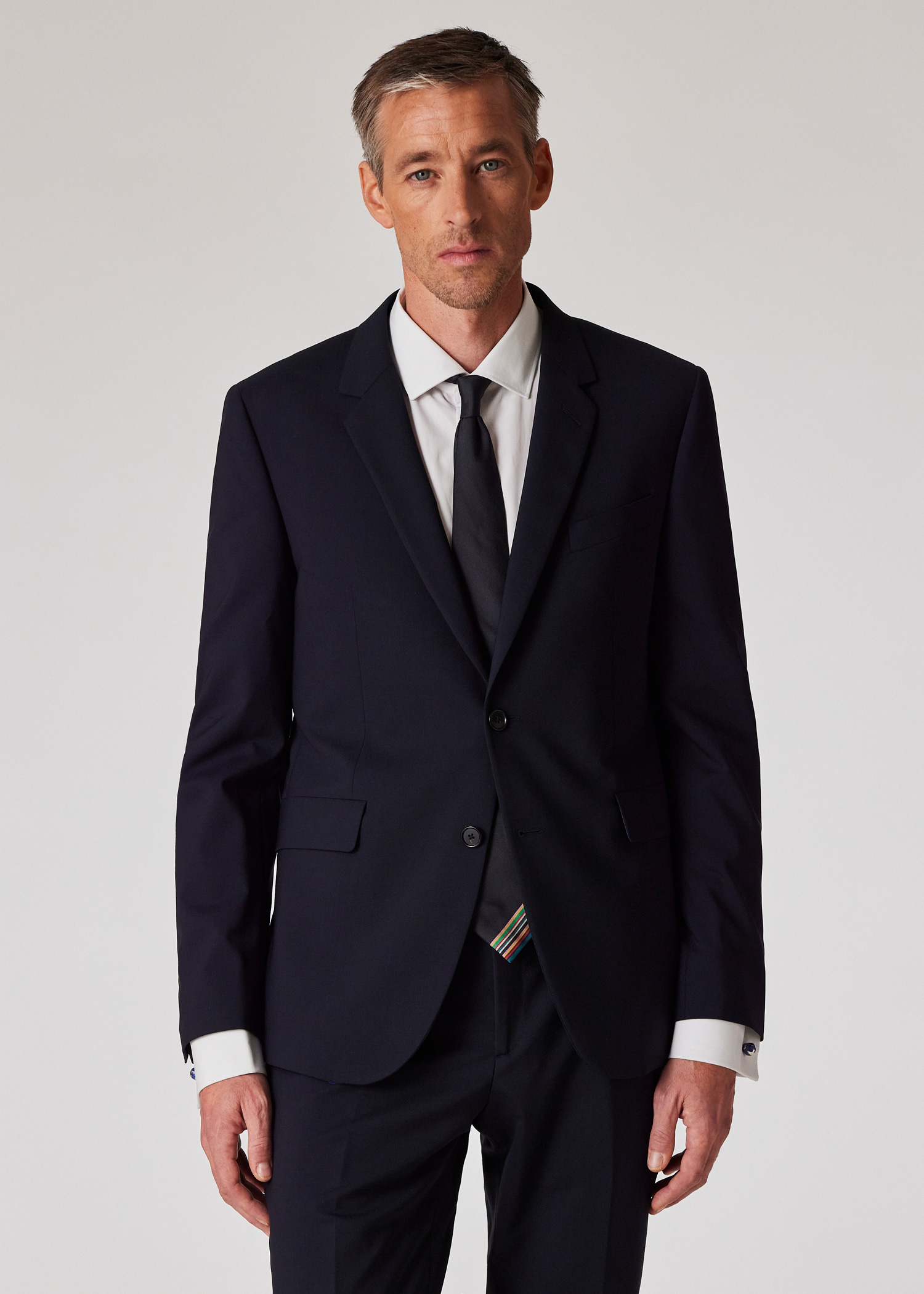Paul Smith collectionネイビー　ウールフラノ　スーツ The Kensington - Slim-Fit Dark Navy Stretch-Wool Suit