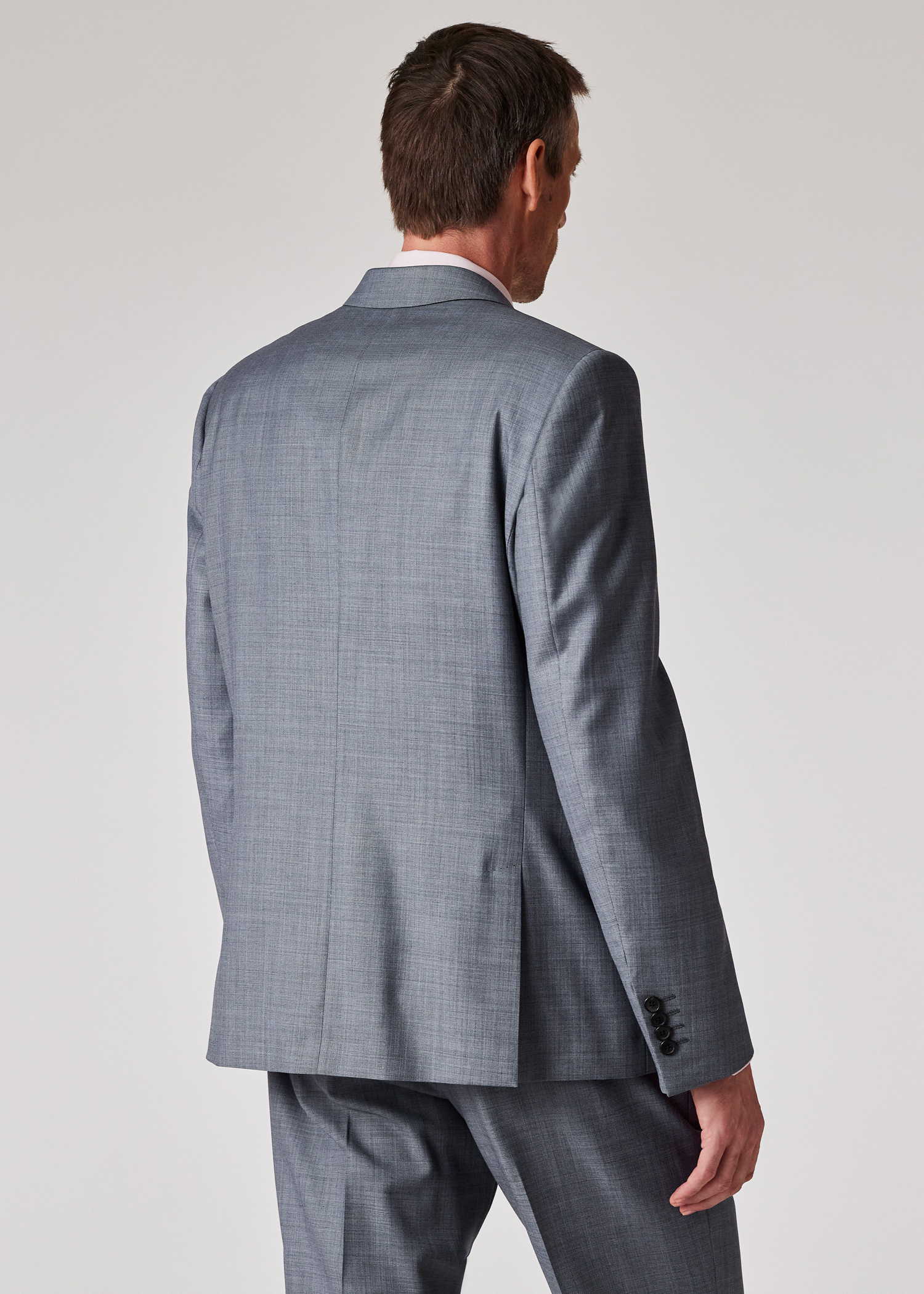 The Soho - Tailored-Fit Grey Blue Wool Sharkskin Suit The Soho - Tailored-Fit Grey Blue Wool Sharkskin Suit