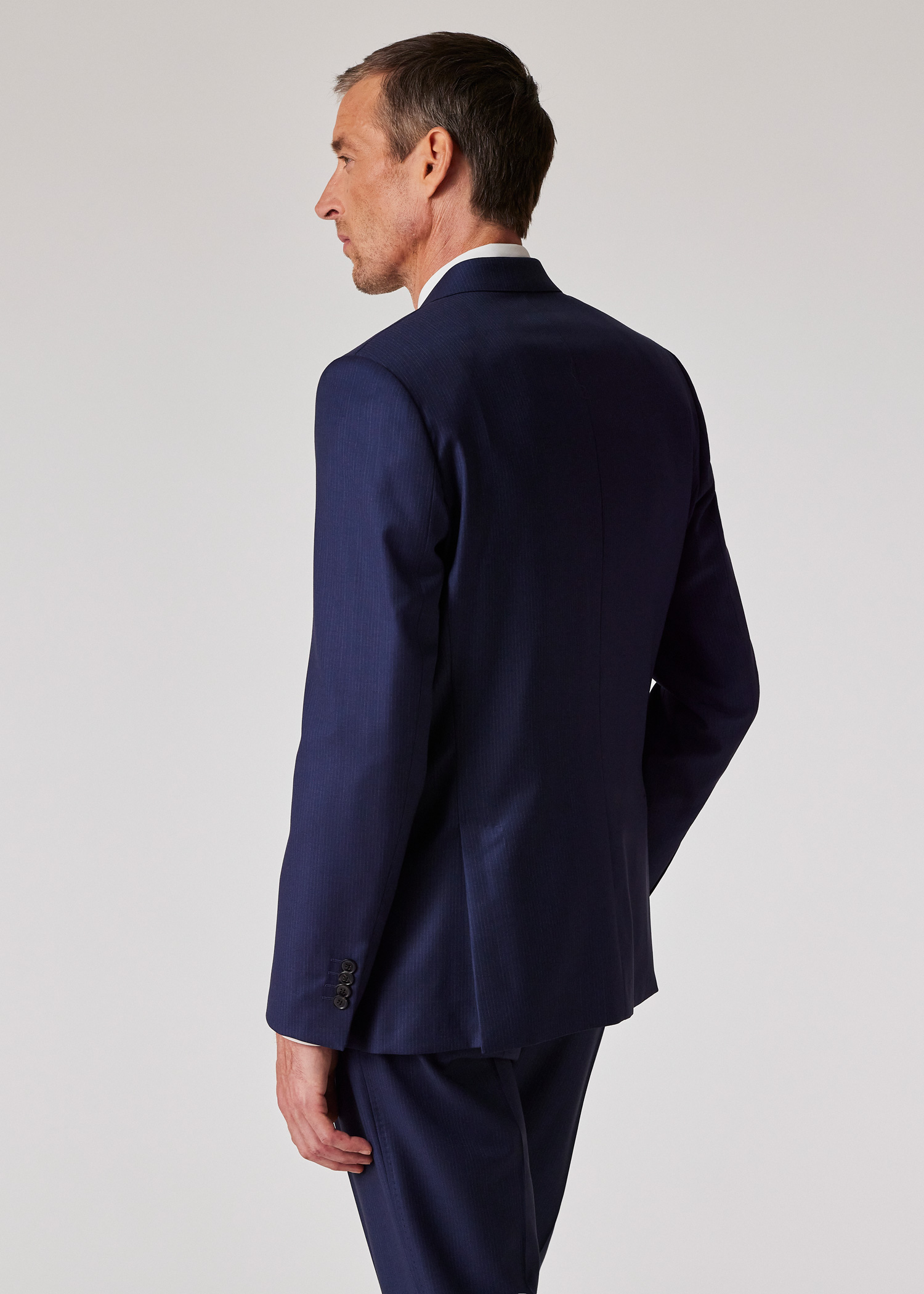 Men's The Brierley - Navy Pinstripe Wool Suit