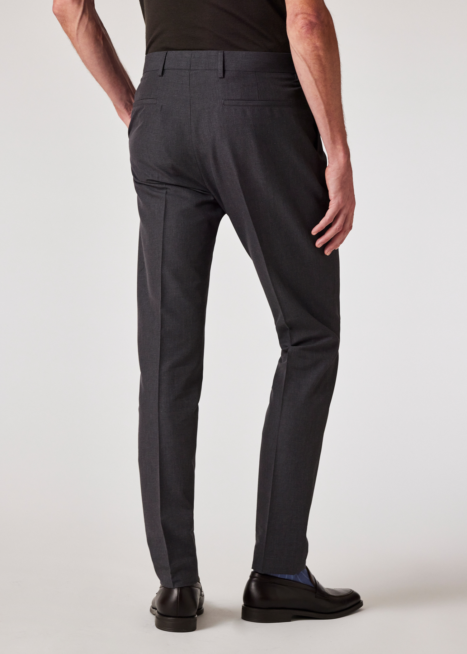 Men's Tapered-Fit Tan Pima Stretch-Cotton Chinos