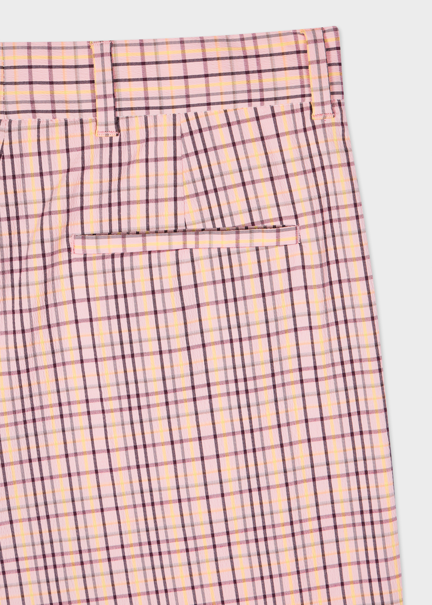 Women's Pink Check Cropped Trousers