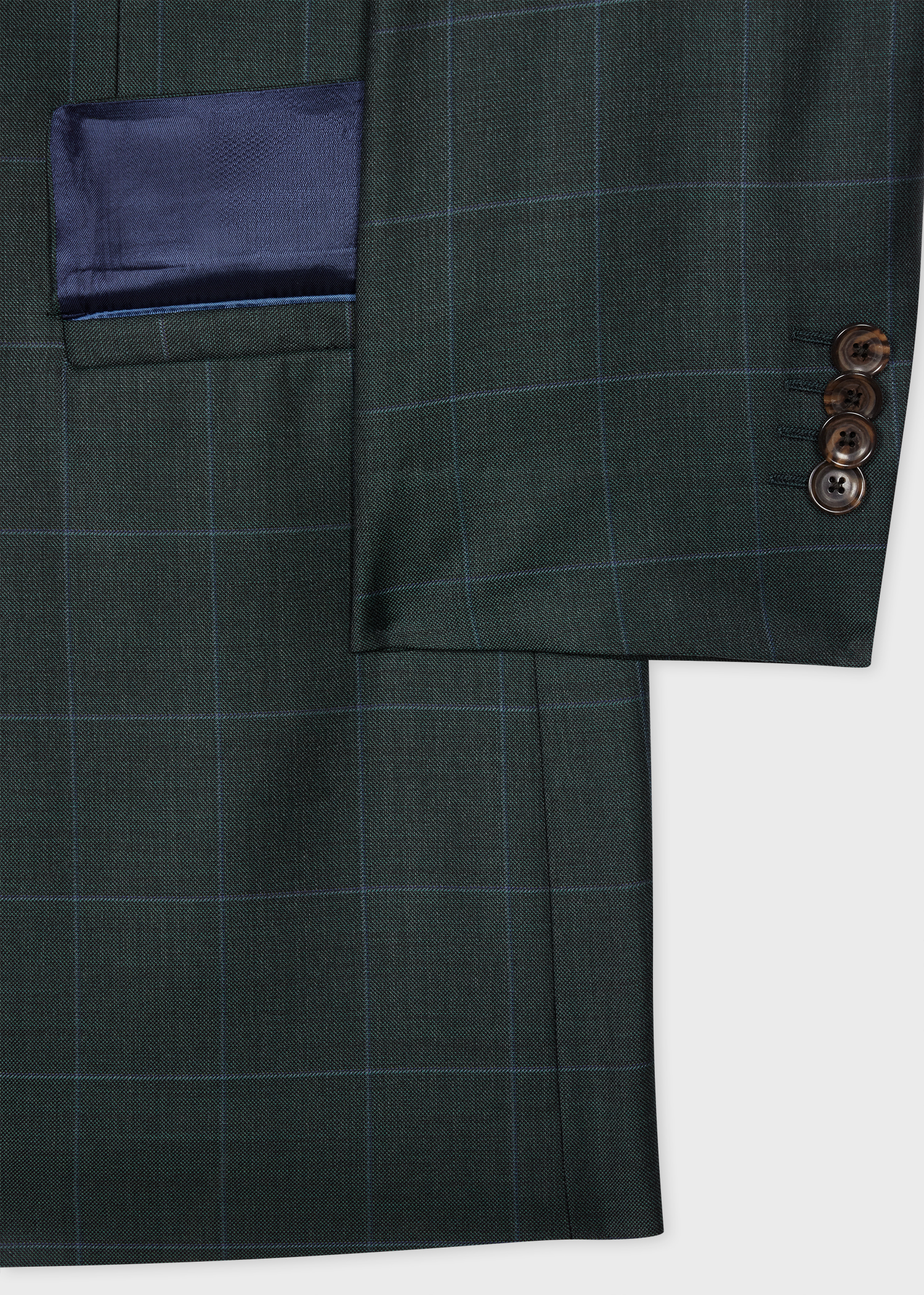 The Brierley - Dark Green Check Wool Blazer