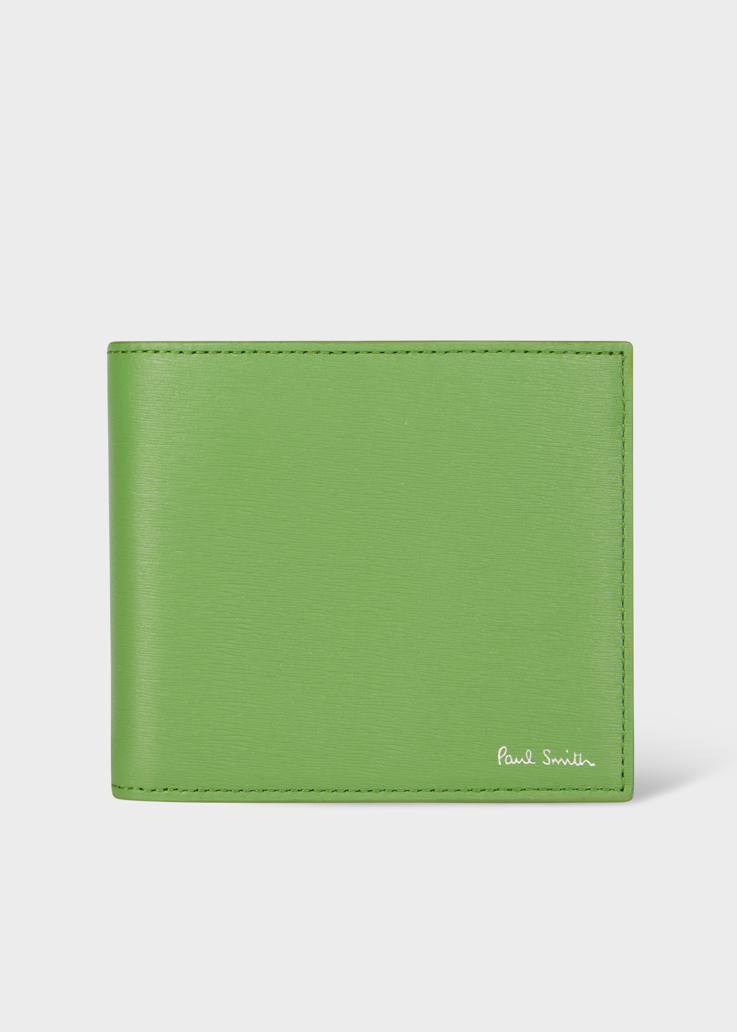 小物 Paul Smith Compact Wallet Green Leather Paul Smith Green Leather Billfold Wallet | King's Cross