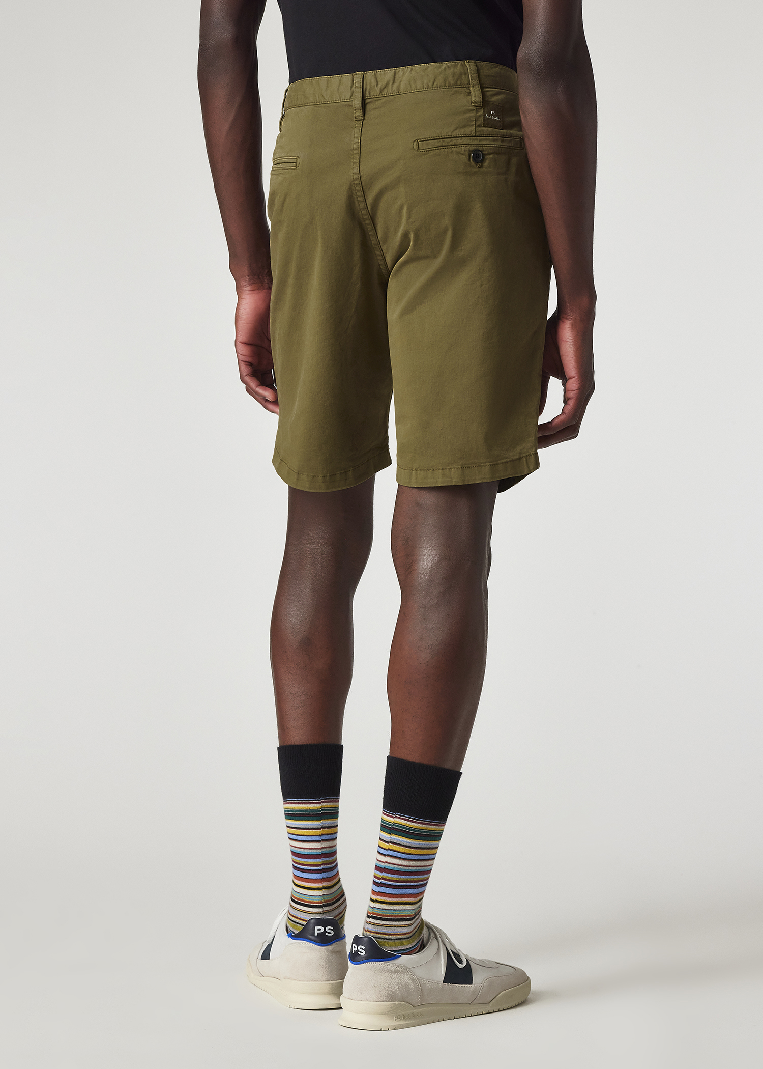 PS Paul Smith Light Khaki Stretch Pima-Cotton Shorts