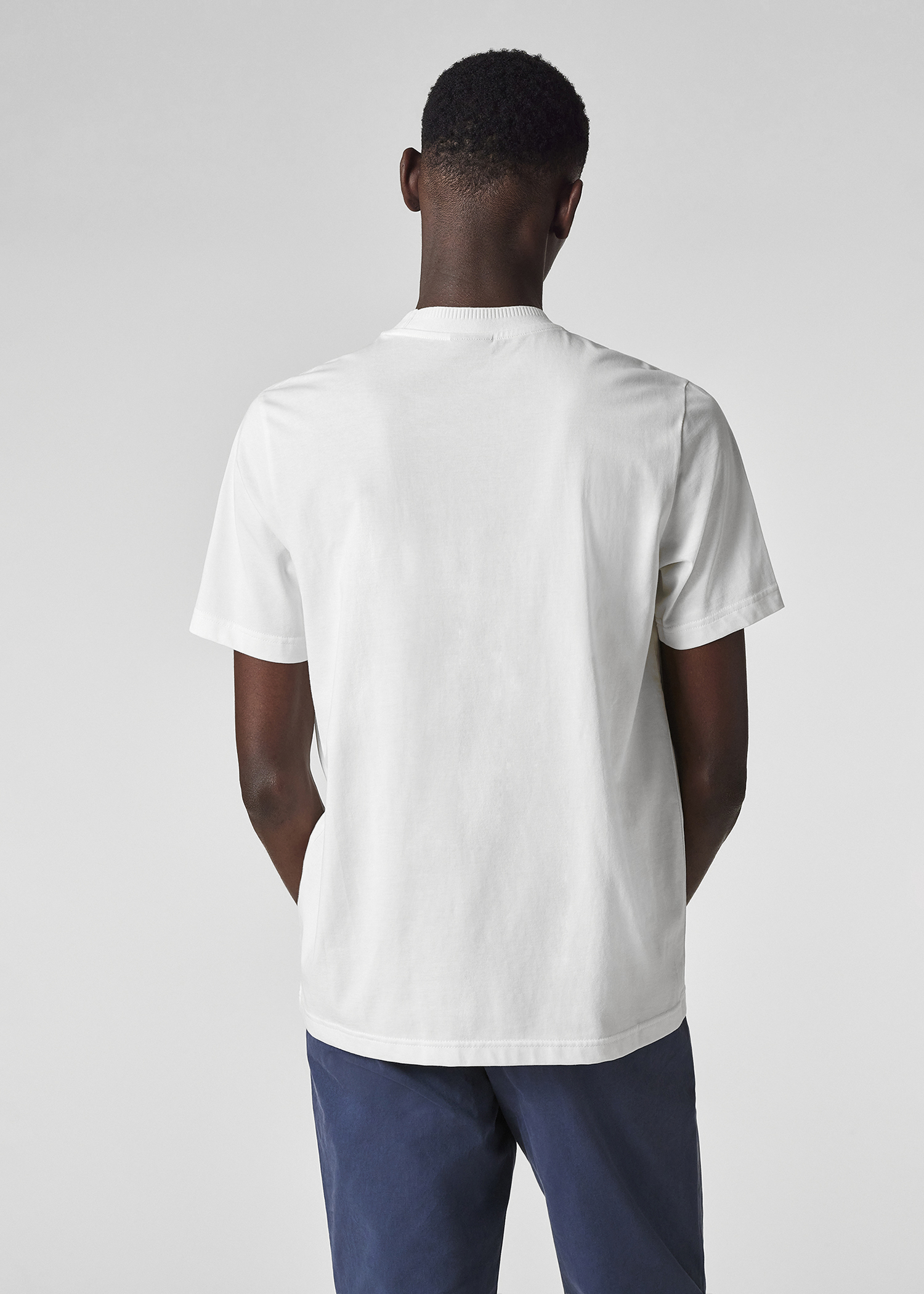Tシャツ・カットソー PS PAUL SMITH Men T-shirt White M2R011RPP5081 01 White PS Tilt Logo Cotton-Blend T-Shirt