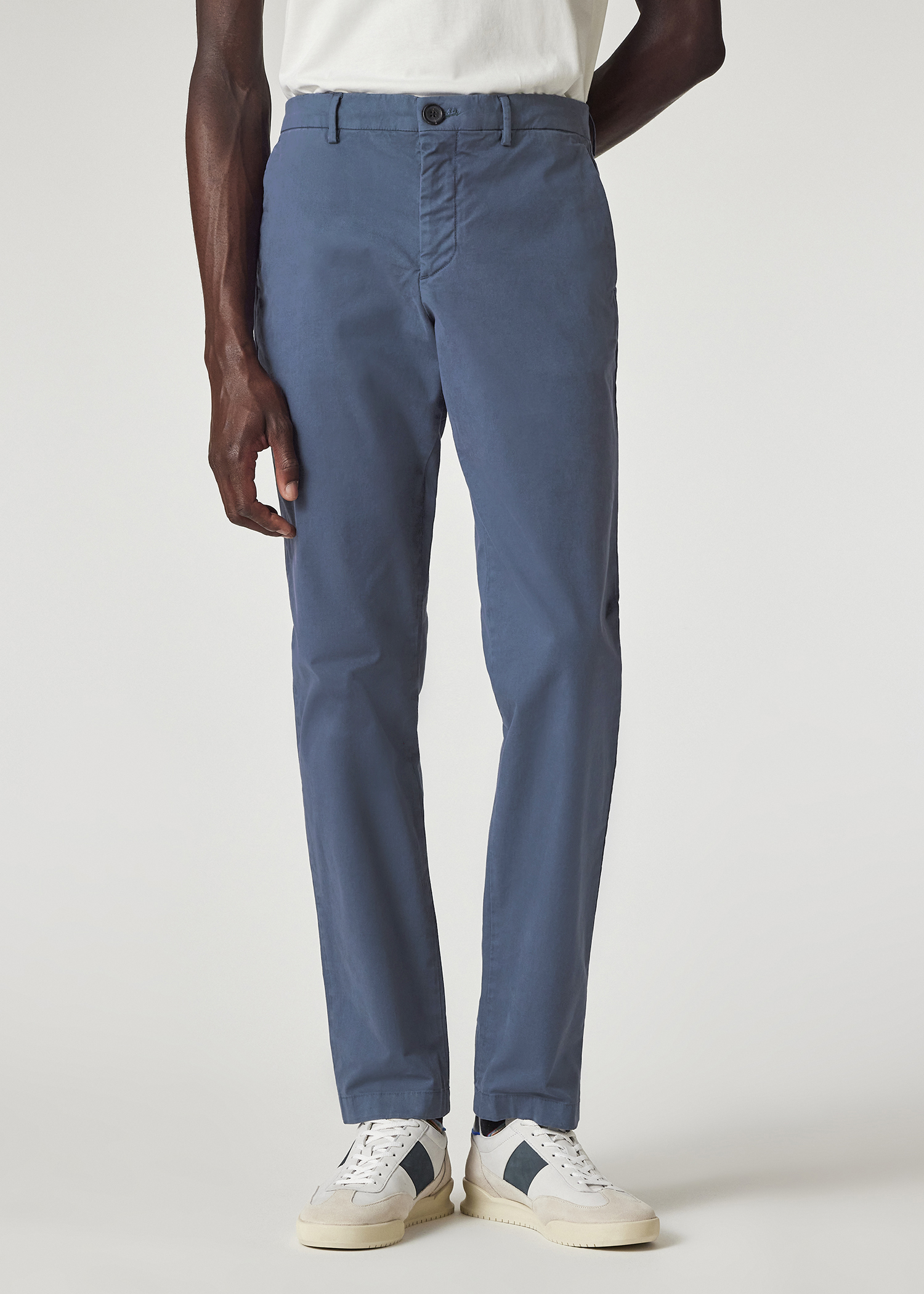 Men's Stone Blue Mid-Fit 'Broad Stripe Zebra' Chinos