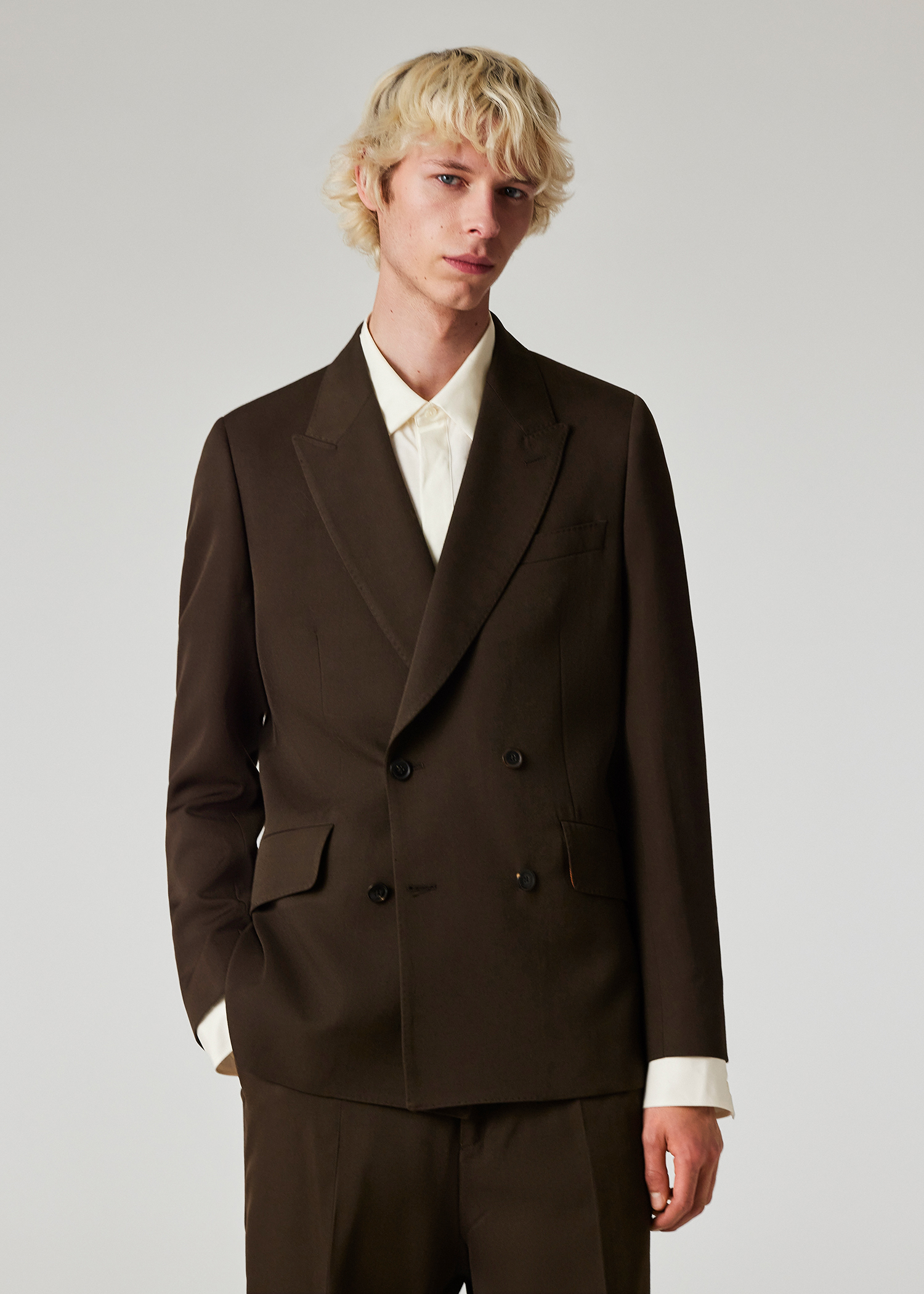 Mens Brown 2 Button Mens Wholesale Blazer main image 1