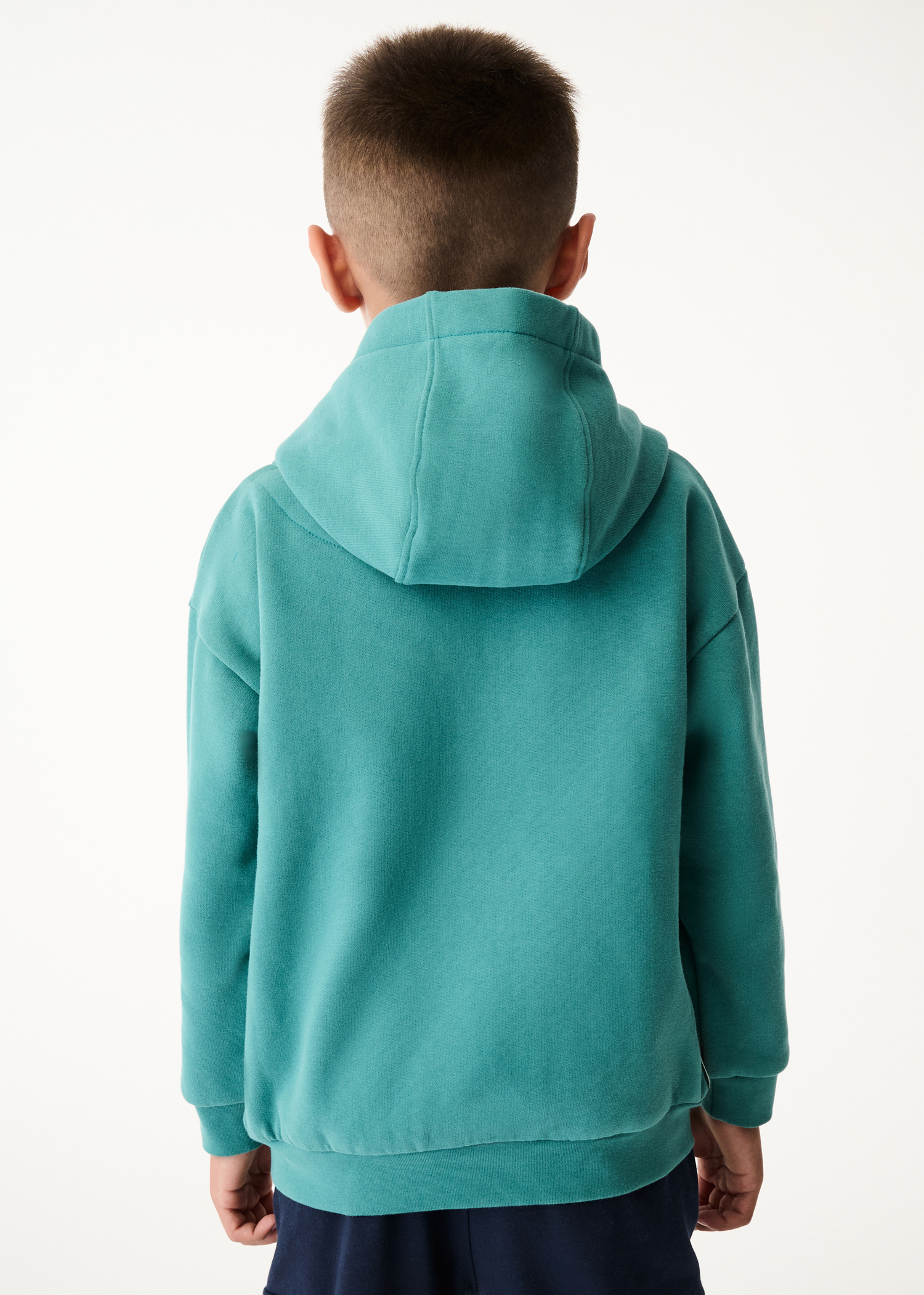 2-13 Years Green 'Artist Stripe' Trim Hoodie