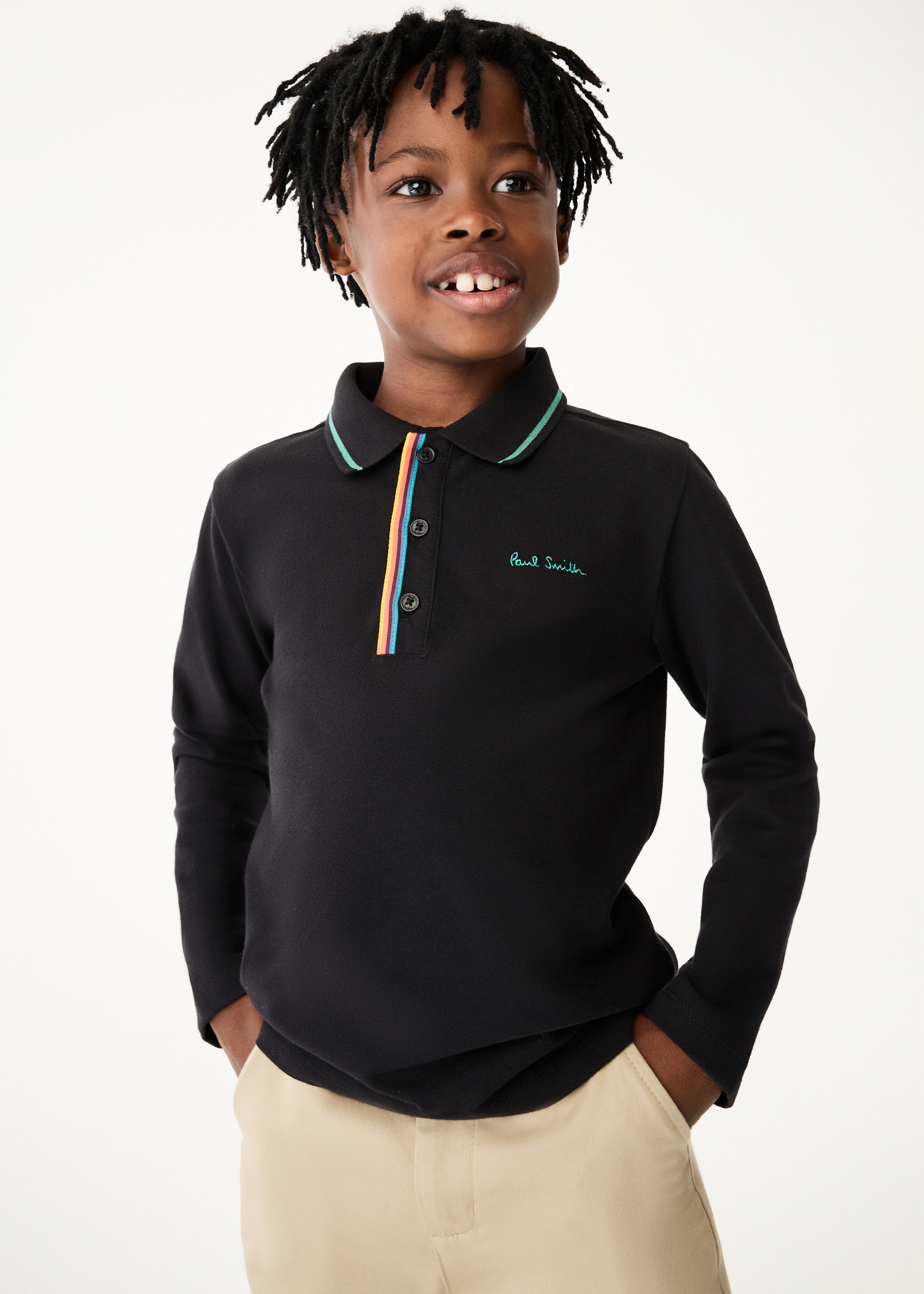 Paul smith black long sleeve polo hotsell