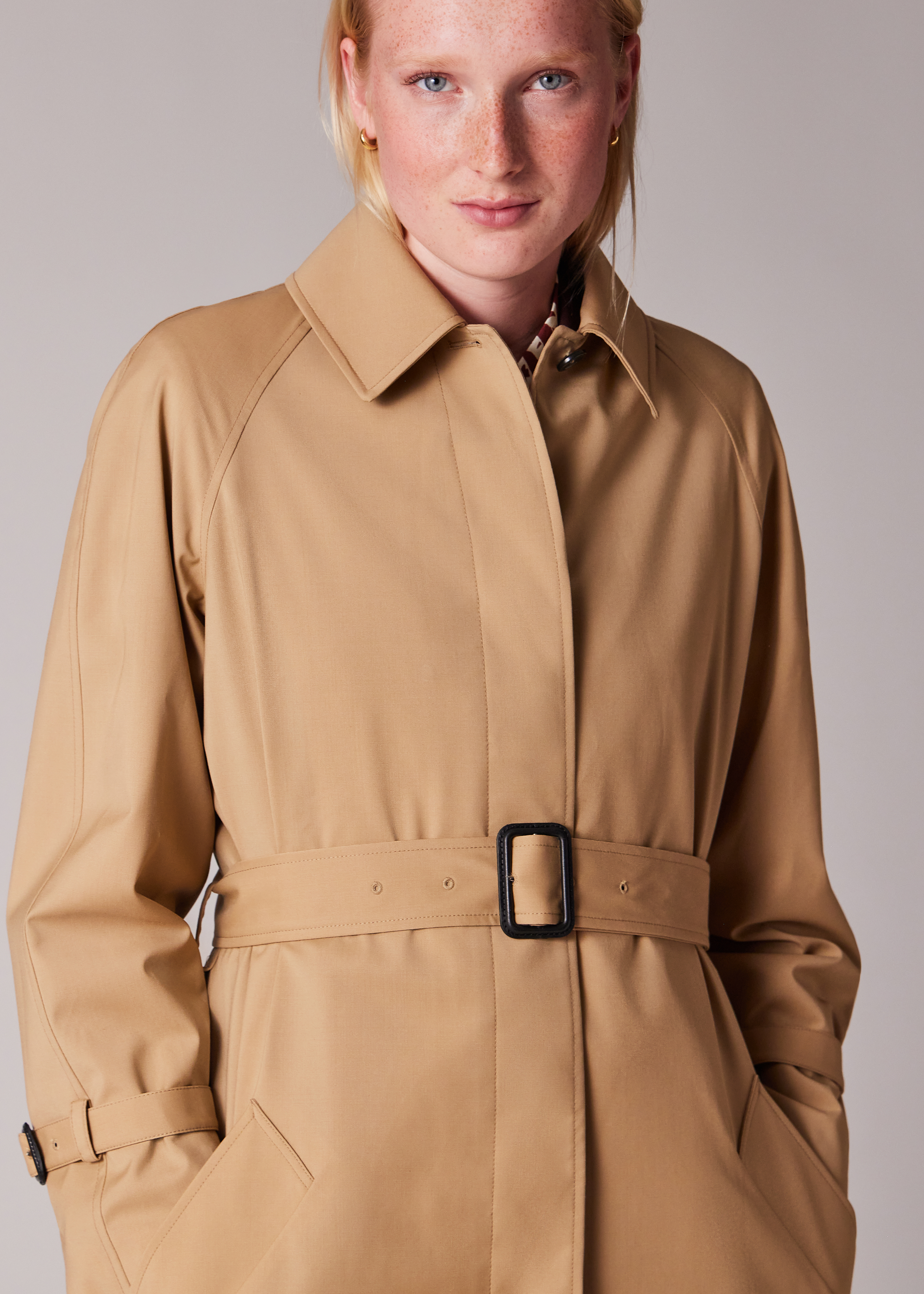 Women's Camel Wool Belted Trench Coat Women's Camel Wool Belted Trench Coat