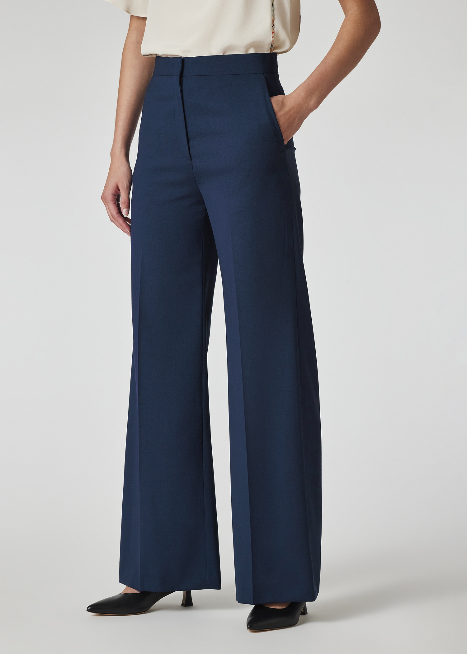 パンツ PAUL SMITH Women Straight Pants W2R312TM21404LT Blue W2R-257TP-P21404-PR_3.jpg