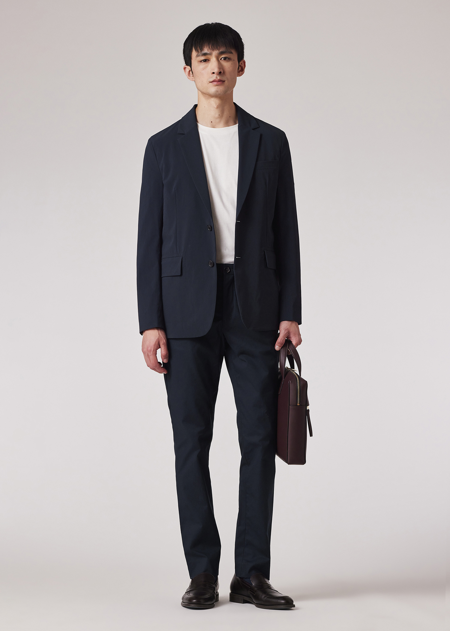 Navy Recycled-Nylon Technical Blazer