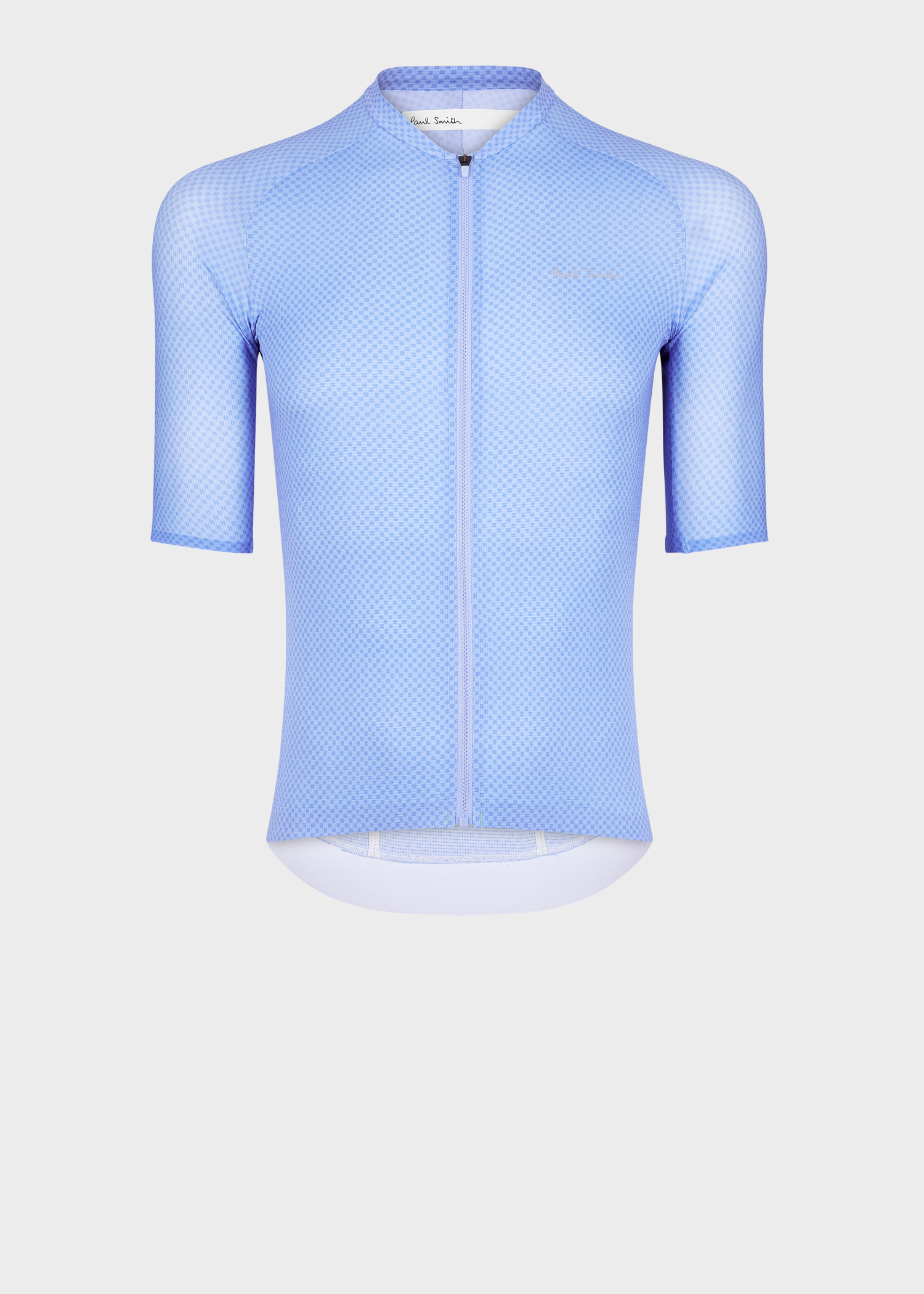 Cornflower Blue Mini Checkerboard Race Cycling Jersey